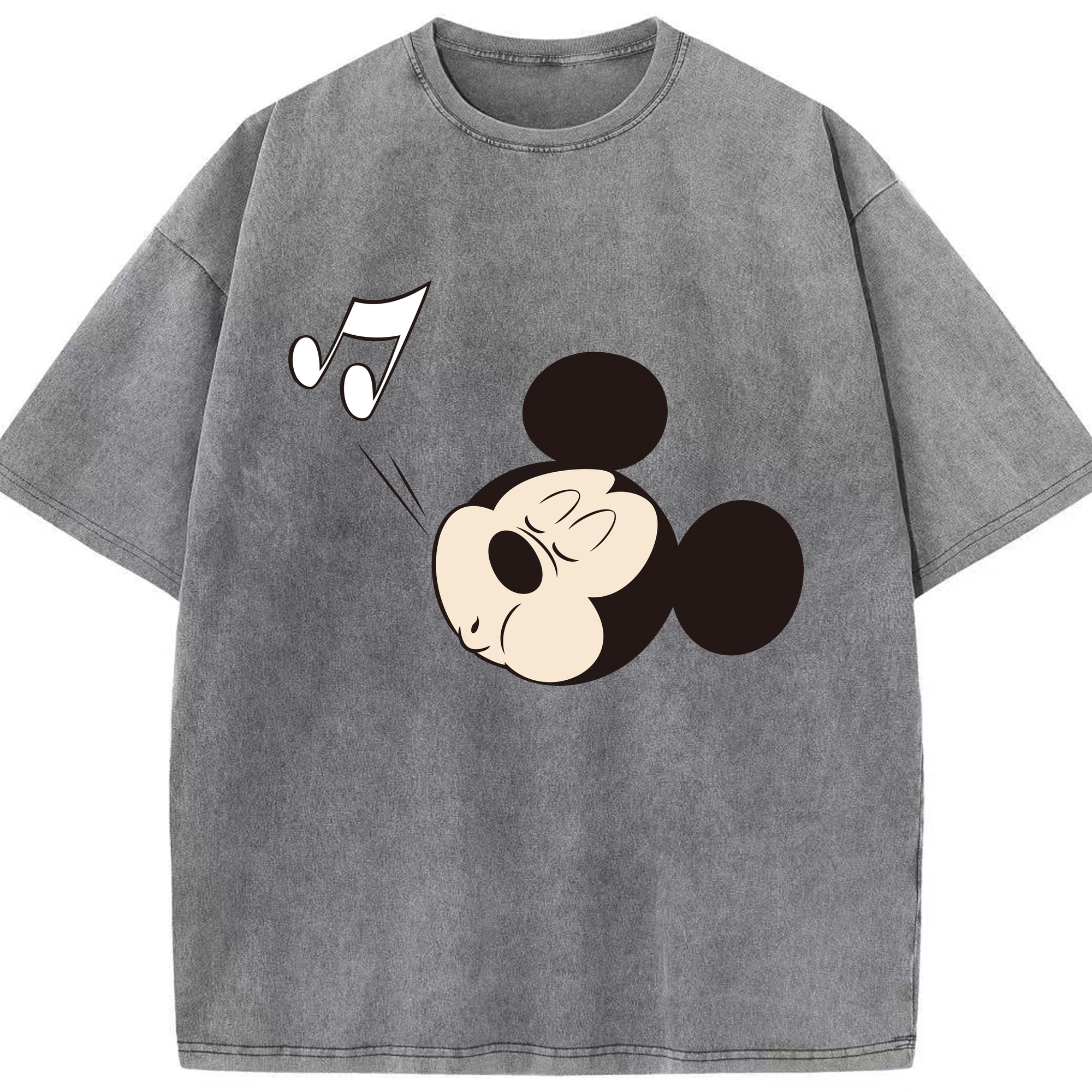 （画像用） ミッキーマウス Mickey Mouse 綿100% ヴィンテージ風 半袖Tシャツ（フロントプリント）