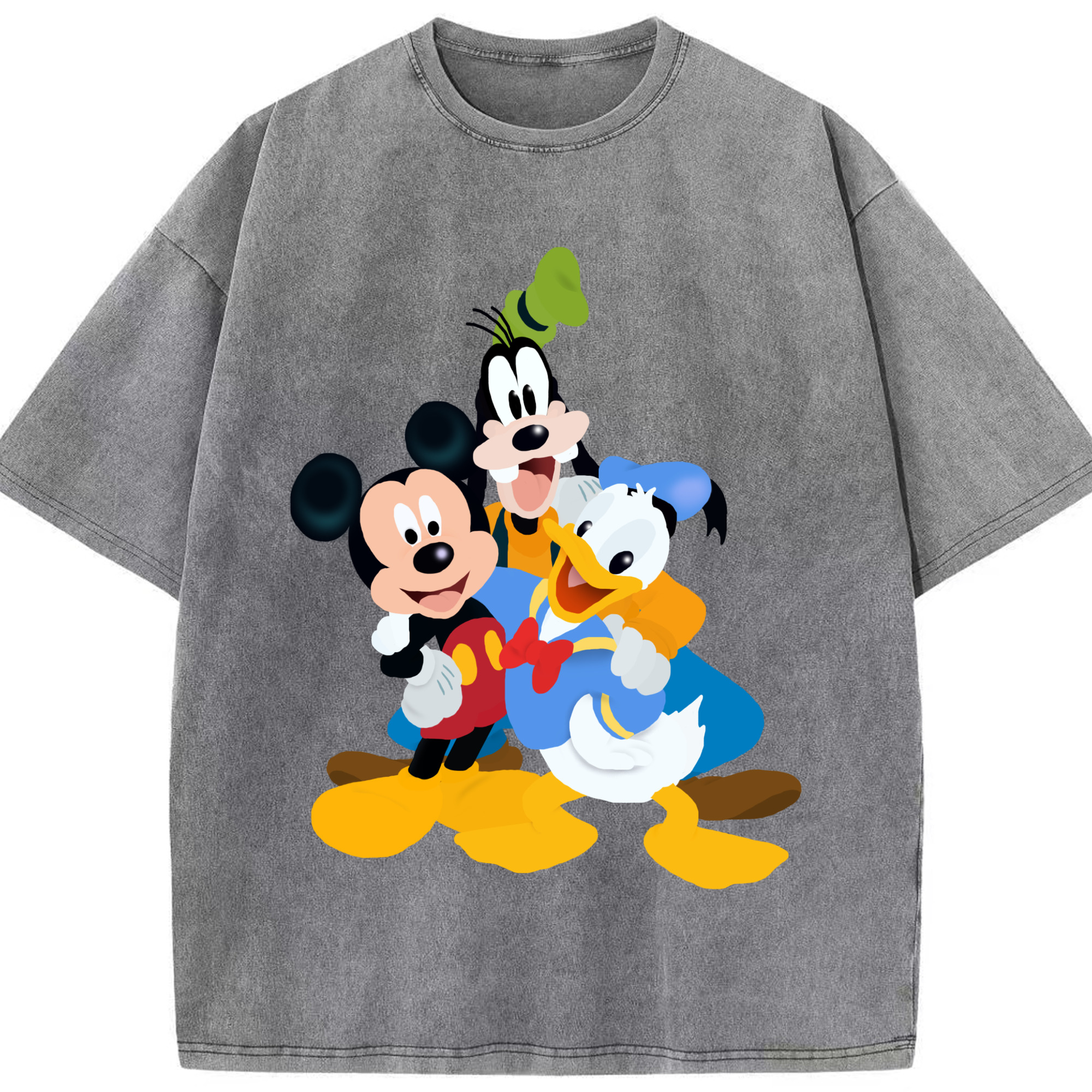 （画像用） ミッキーマウス Mickey Mouse 綿100% ヴィンテージ風 半袖Tシャツ（フロントプリント）