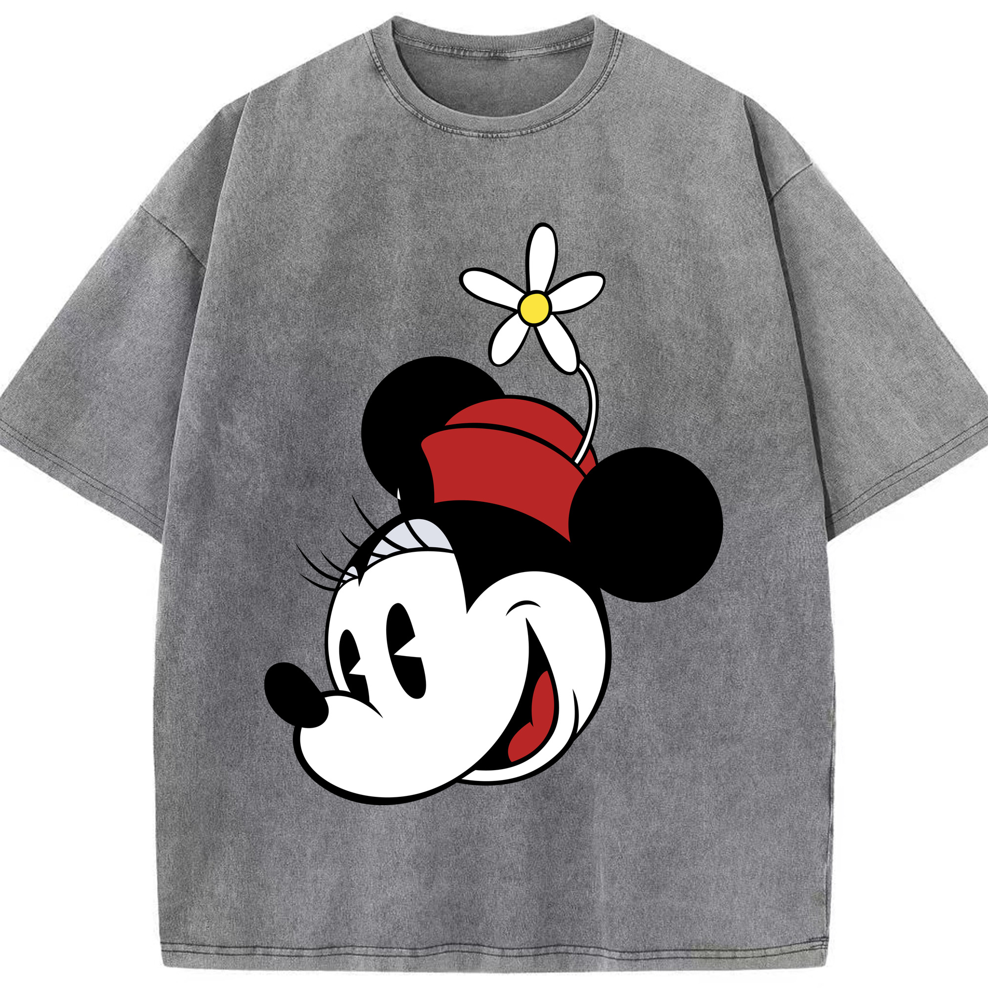 （画像用） ミッキーマウス Mickey Mouse 綿100% ヴィンテージ風 半袖Tシャツ（フロントプリント）