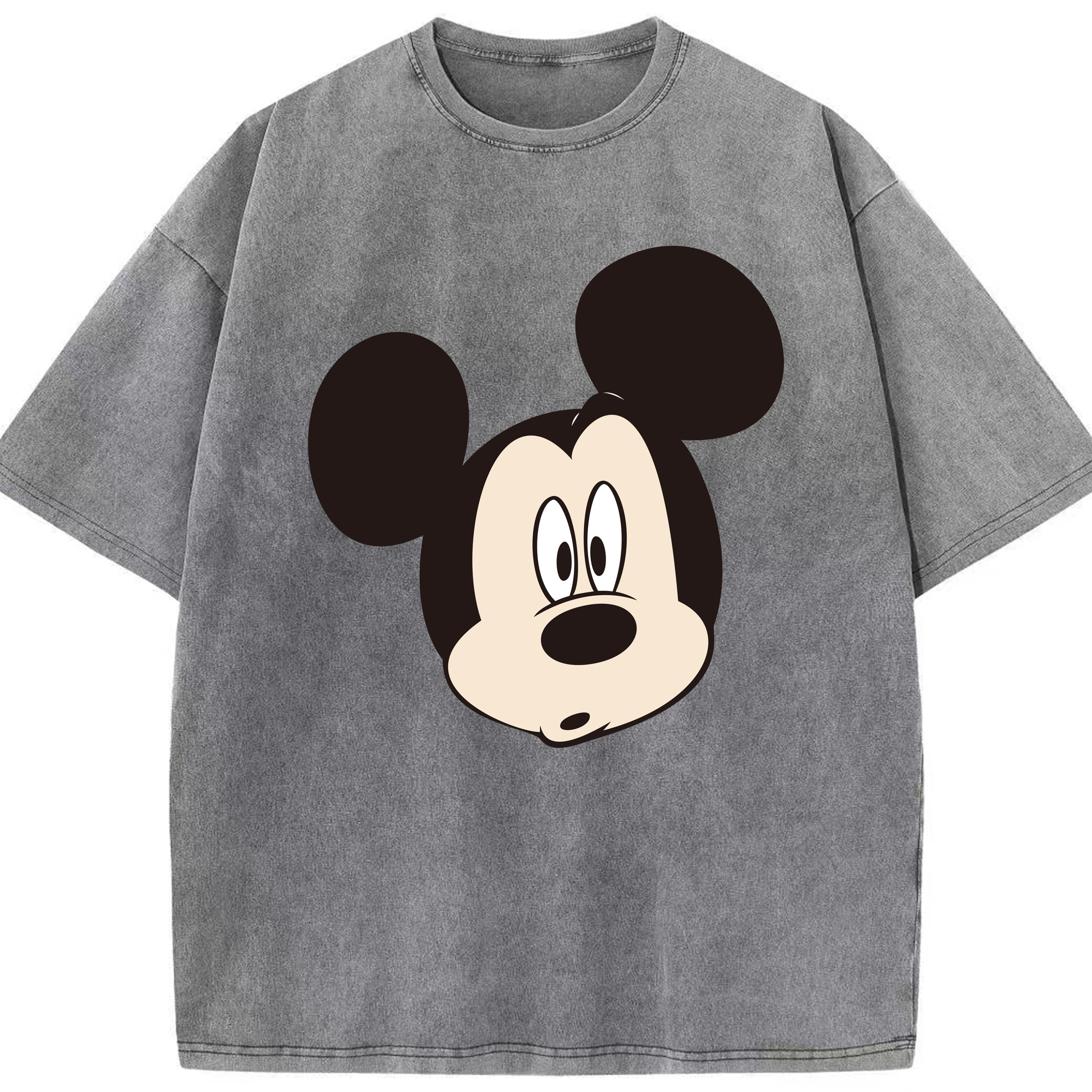 （画像用） ミッキーマウス Mickey Mouse 綿100% ヴィンテージ風 半袖Tシャツ（フロントプリント）