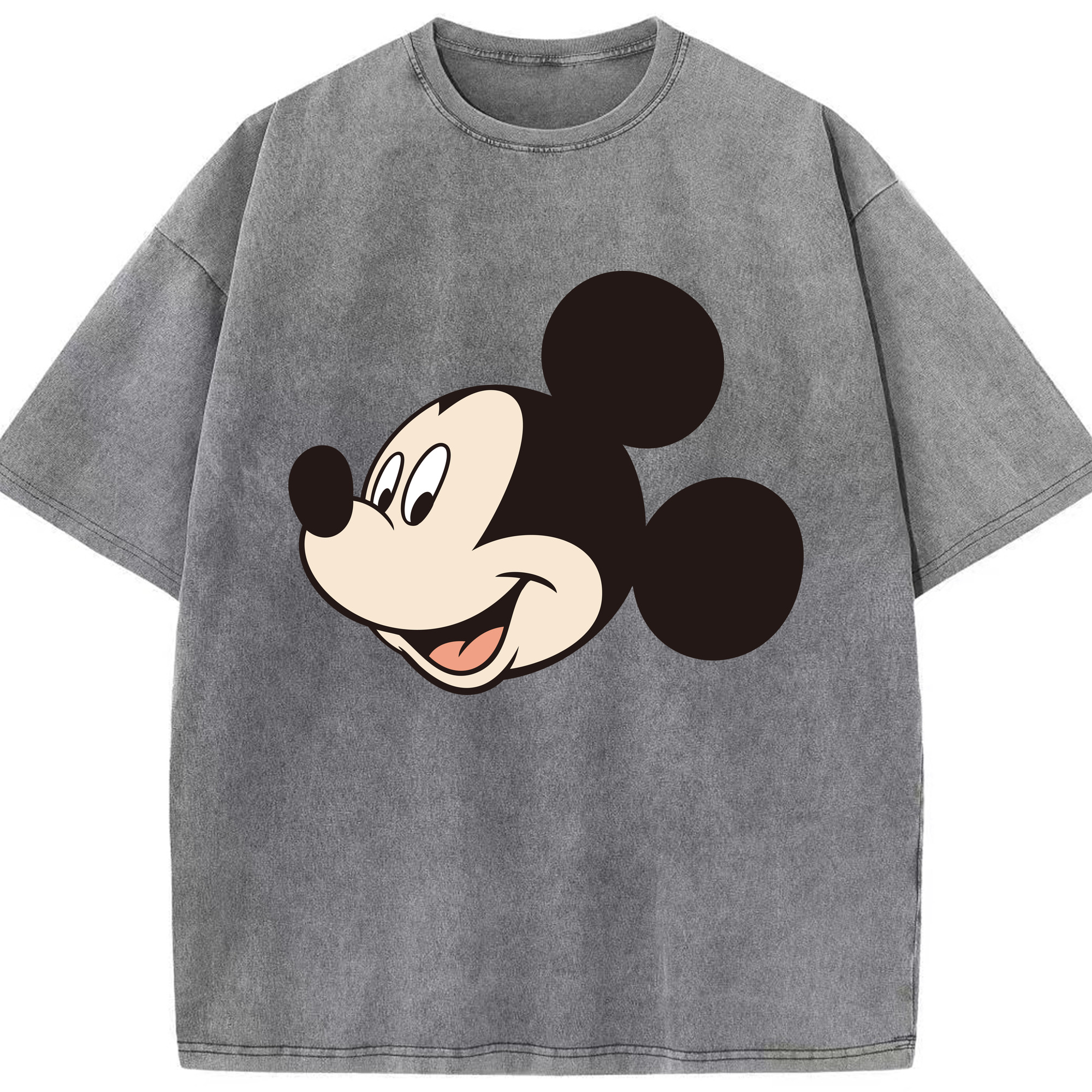 （画像用） ミッキーマウス Mickey Mouse 綿100% ヴィンテージ風 半袖Tシャツ（フロントプリント）