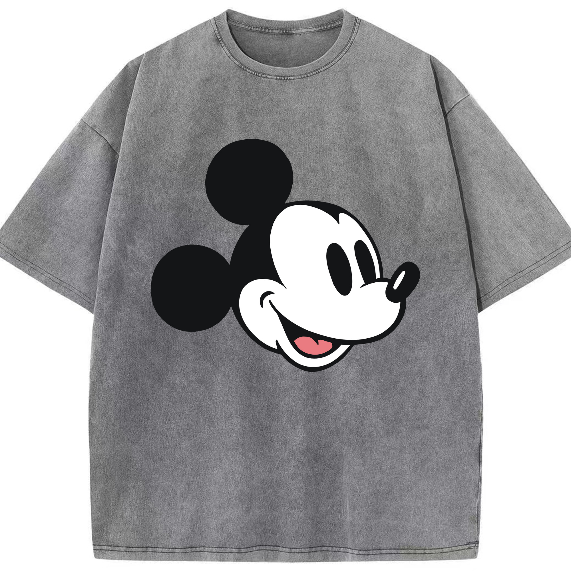 （画像用） ミッキーマウス Mickey Mouse 綿100% ヴィンテージ風 半袖Tシャツ（フロントプリント）