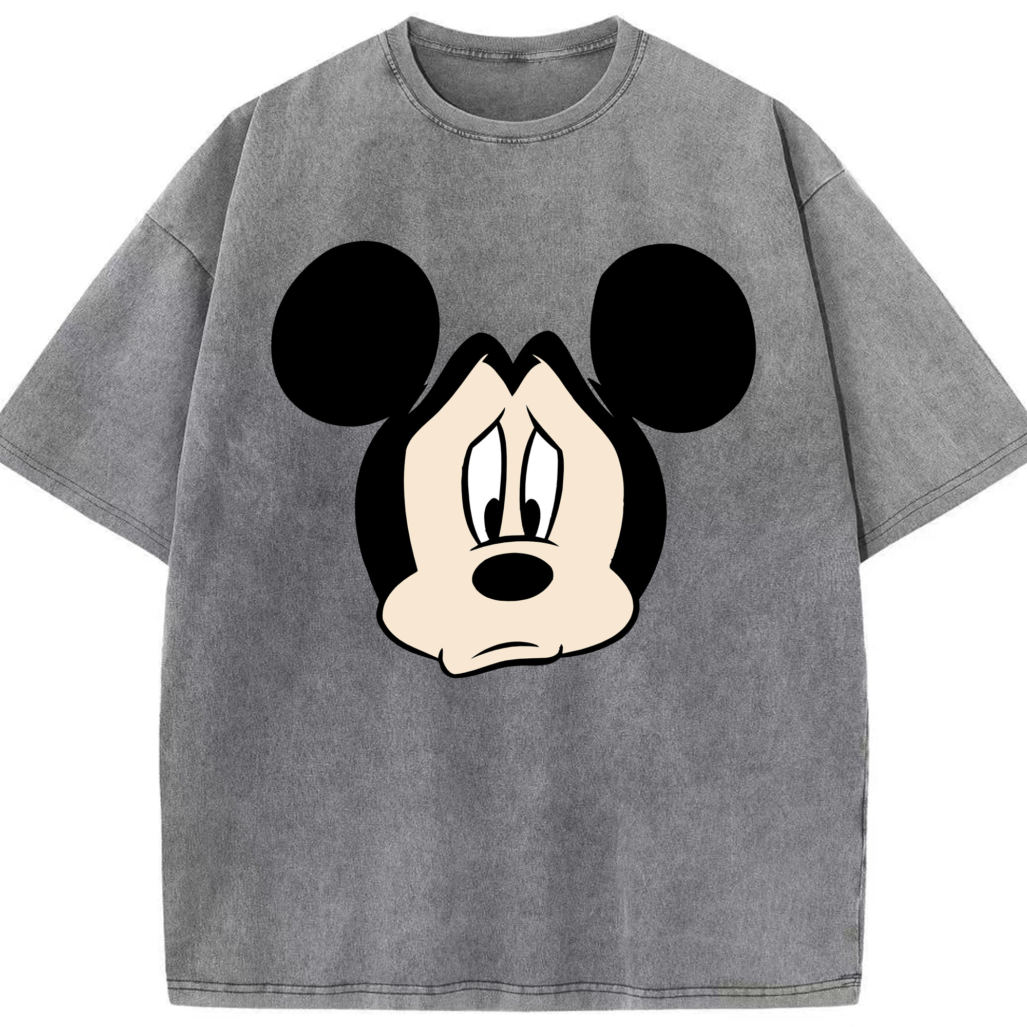 （画像用） ミッキーマウス Mickey Mouse 綿100% ヴィンテージ風 半袖Tシャツ（フロントプリント）