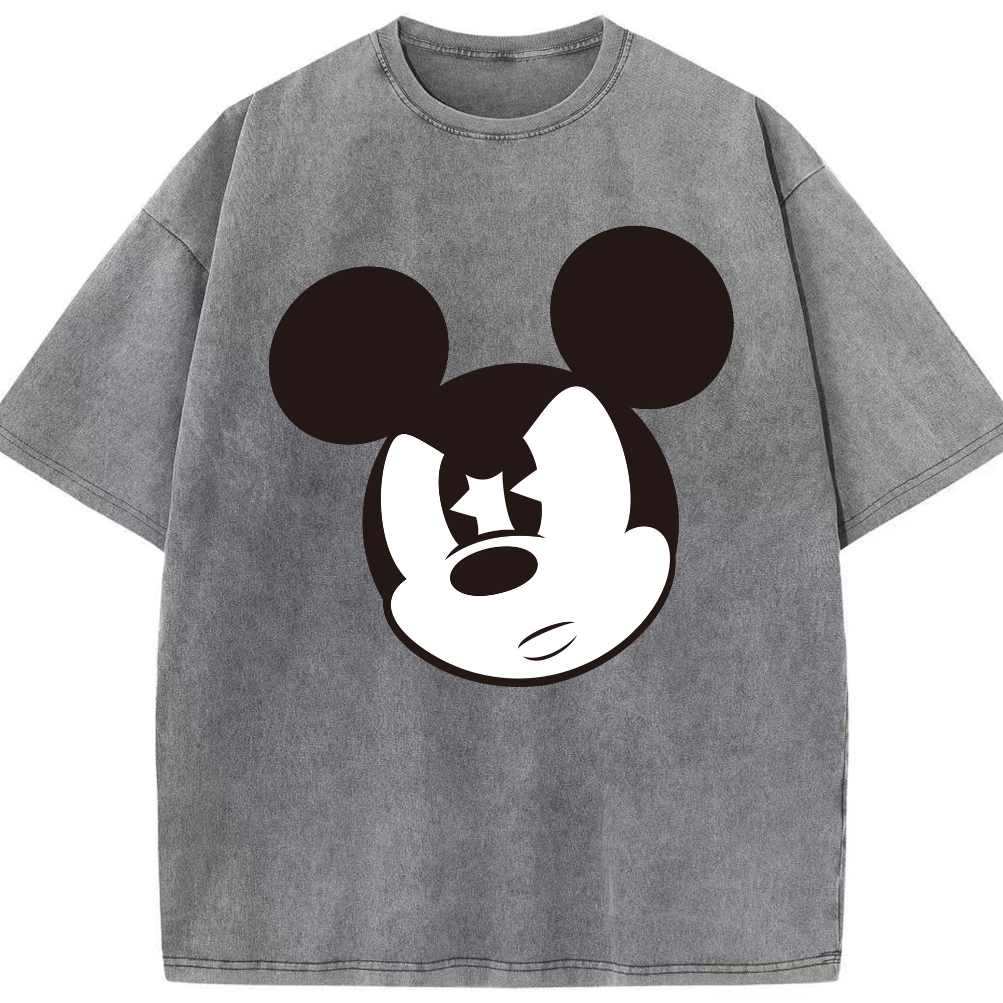 （画像用） ミッキーマウス Mickey Mouse 綿100% ヴィンテージ風 半袖Tシャツ（フロントプリント）
