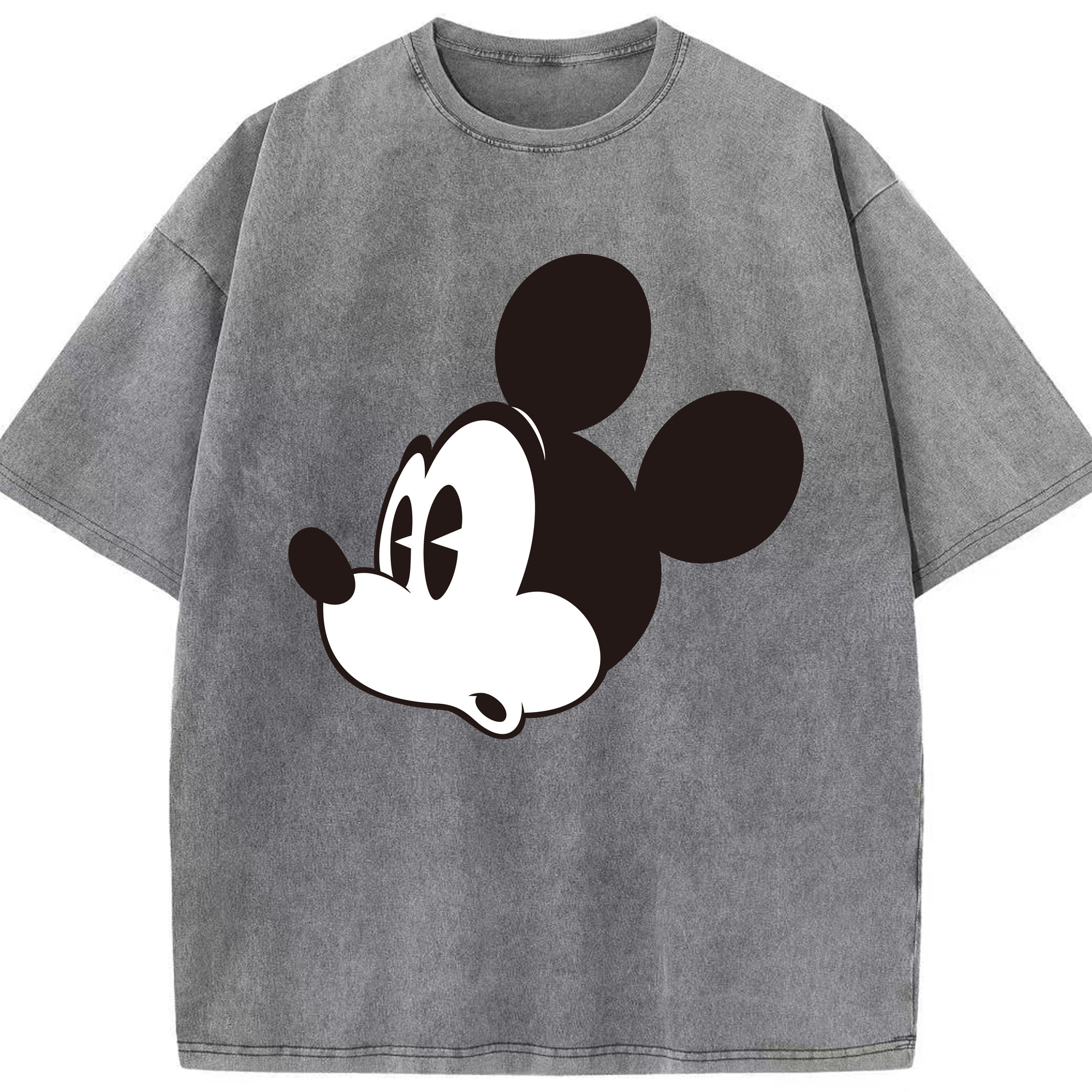 （画像用） ミッキーマウス Mickey Mouse 綿100% ヴィンテージ風 半袖Tシャツ（フロントプリント）