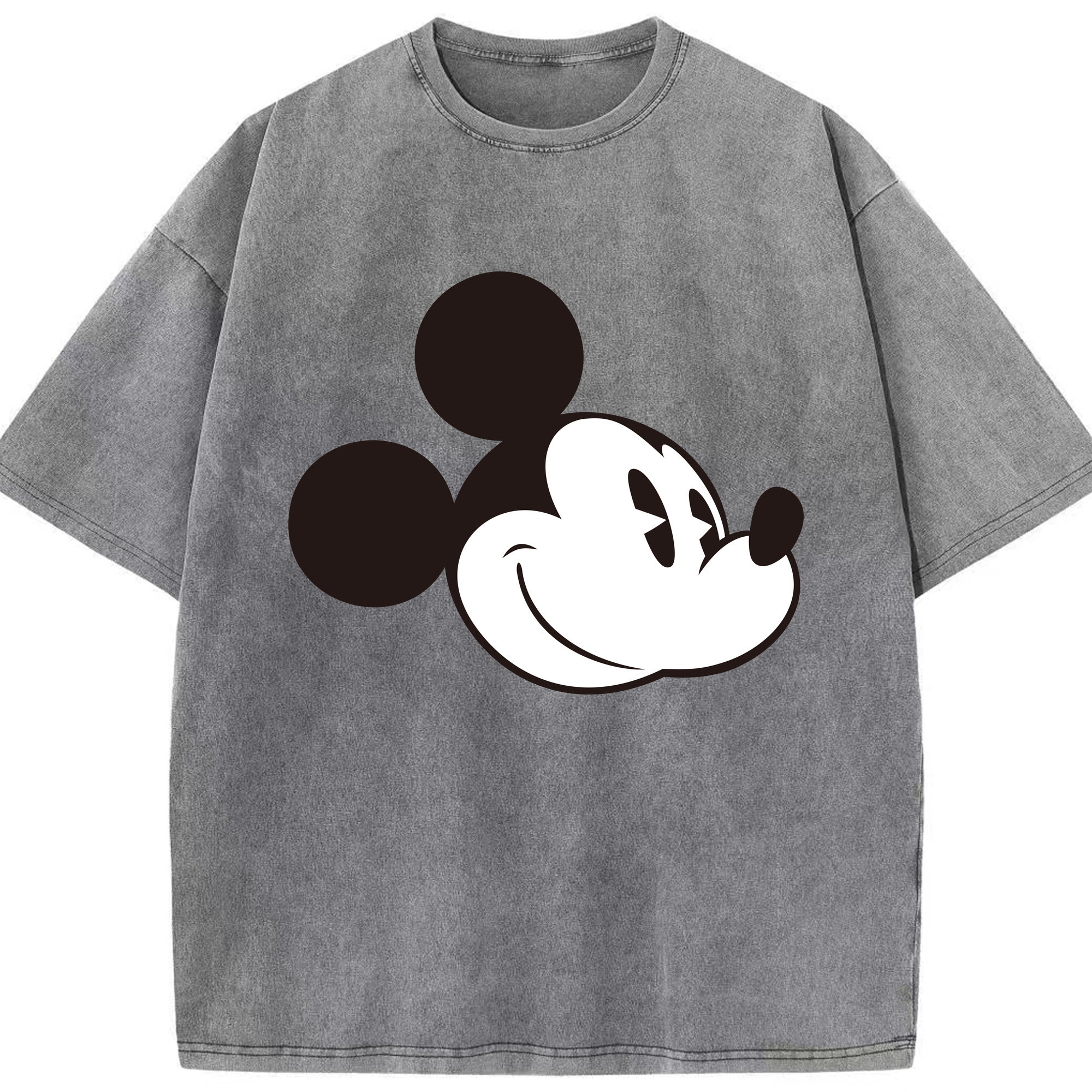 （画像用） ミッキーマウス Mickey Mouse 綿100% ヴィンテージ風 半袖Tシャツ（フロントプリント）