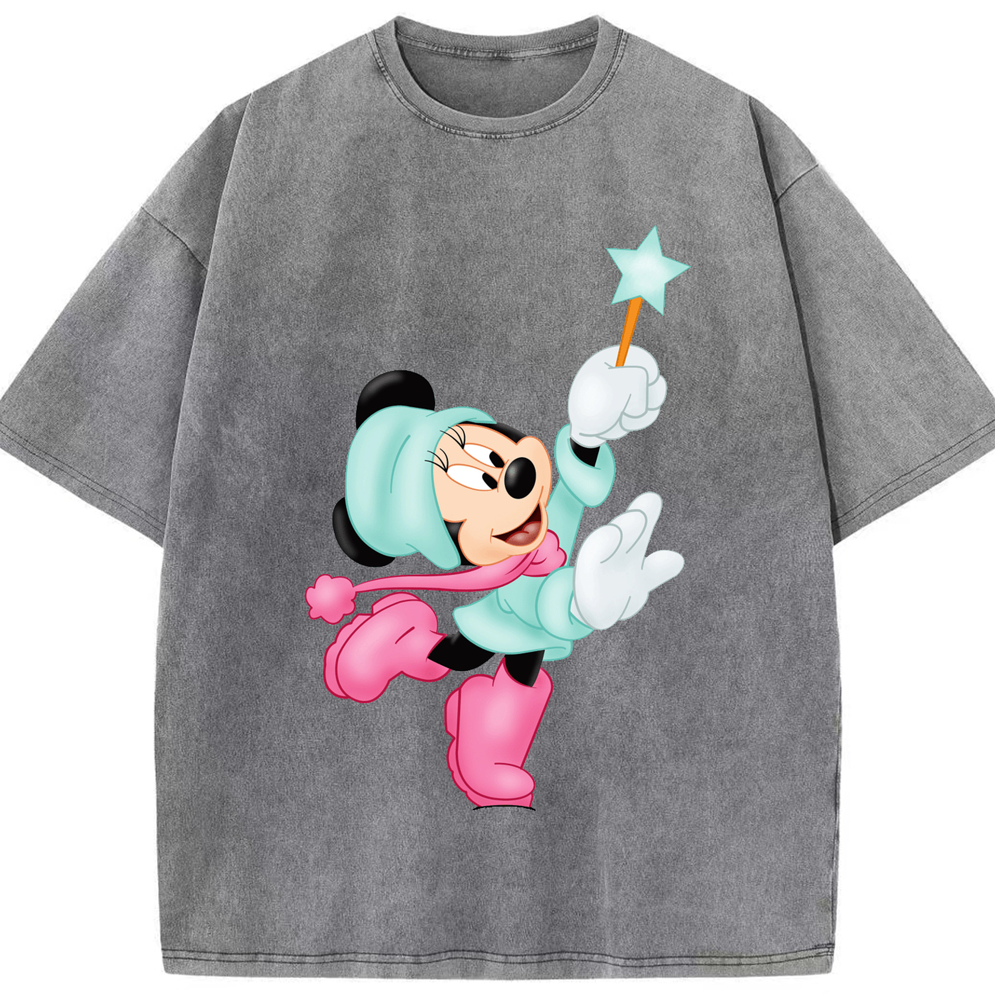 （画像用） ミッキーマウス Mickey Mouse 綿100% ヴィンテージ風 半袖Tシャツ（フロントプリント）