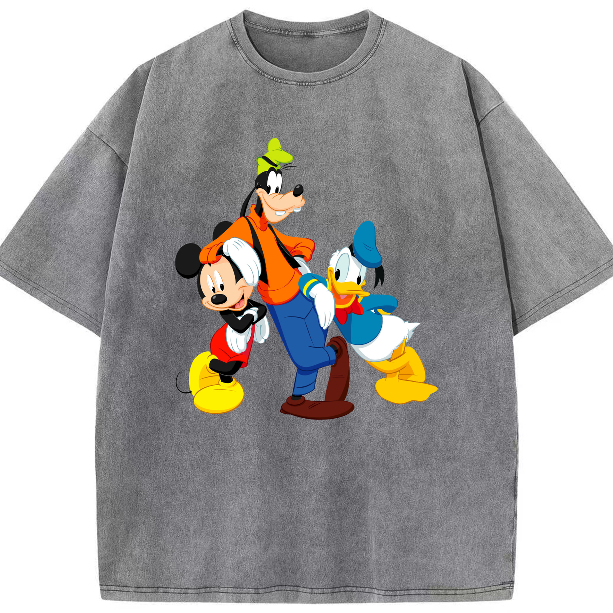 （画像用） ミッキーマウス Mickey Mouse 綿100% ヴィンテージ風 半袖Tシャツ（フロントプリント）