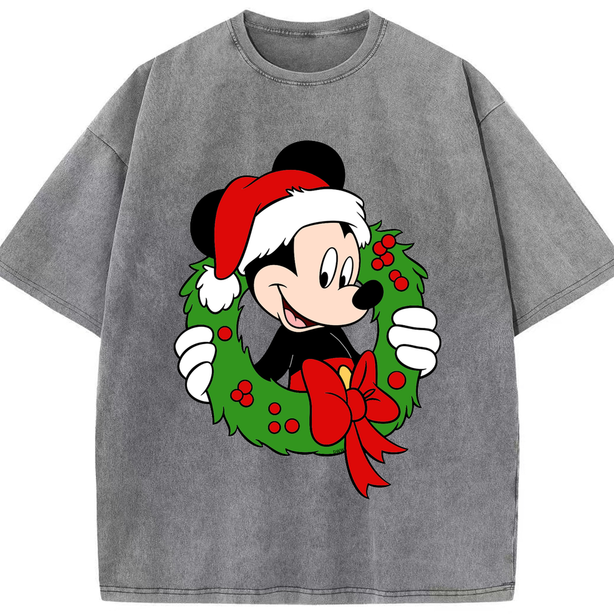 （画像用） ミッキーマウス Mickey Mouse 綿100% ヴィンテージ風 半袖Tシャツ（フロントプリント）