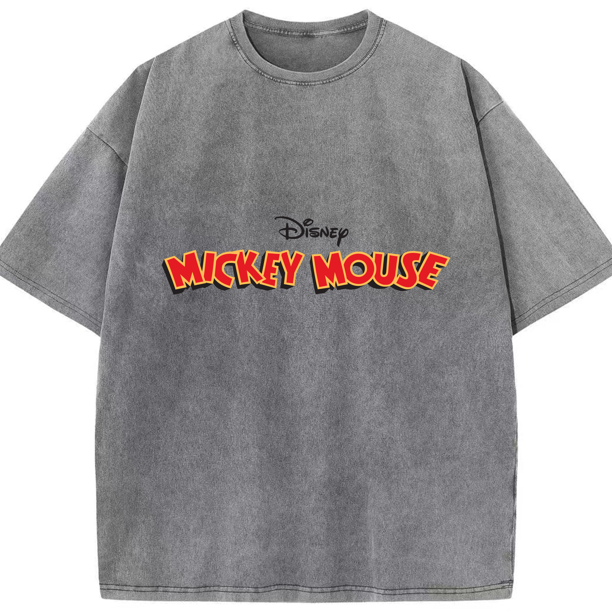 （画像用） ミッキーマウス Mickey Mouse 綿100% ヴィンテージ風 半袖Tシャツ（フロントプリント）