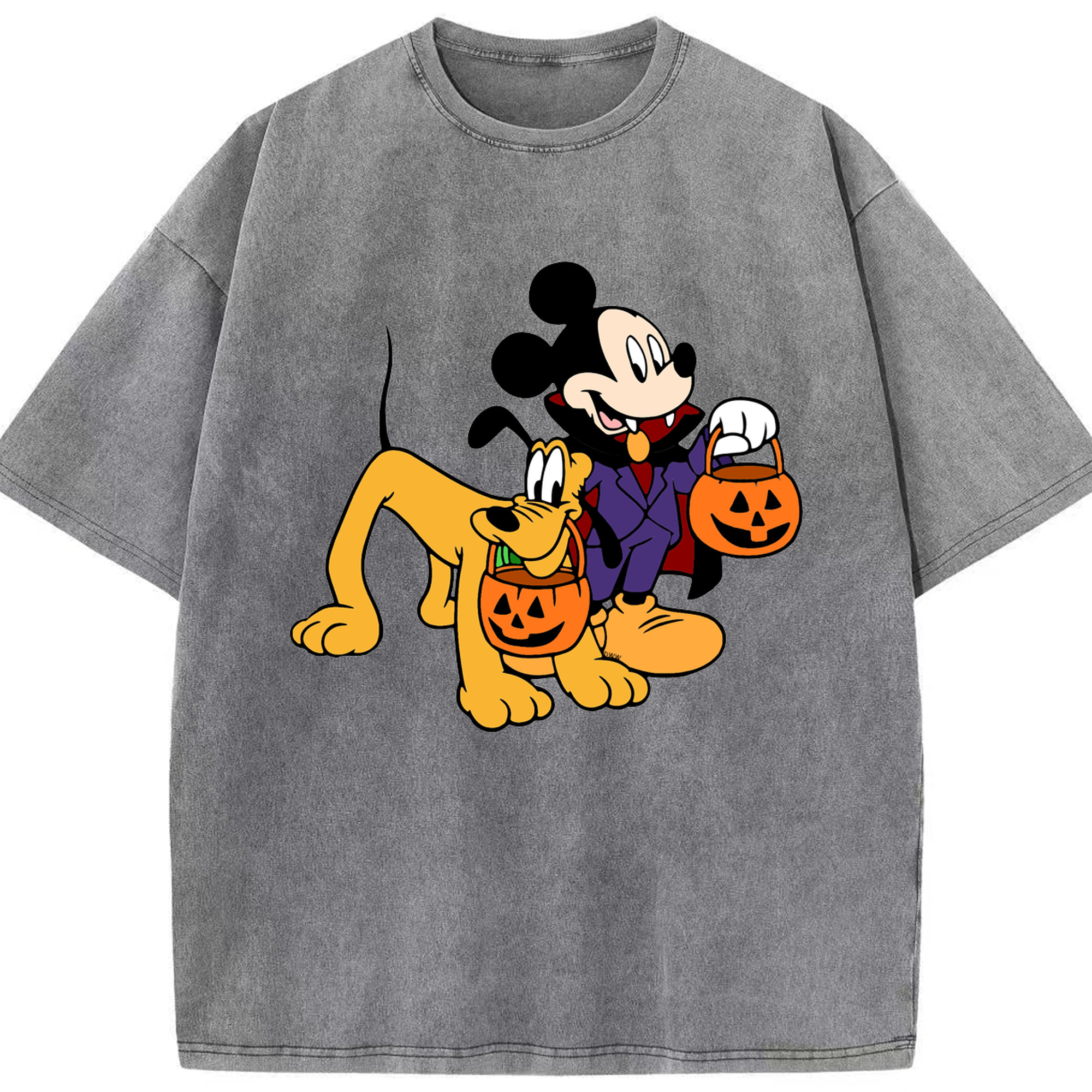 （画像用） ミッキーマウス Mickey Mouse 綿100% ヴィンテージ風 半袖Tシャツ（フロントプリント）