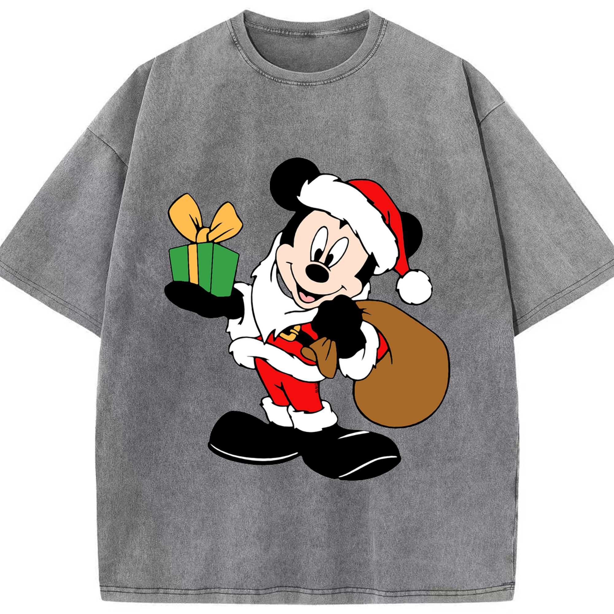 （画像用） ミッキーマウス Mickey Mouse 綿100% ヴィンテージ風 半袖Tシャツ（フロントプリント）