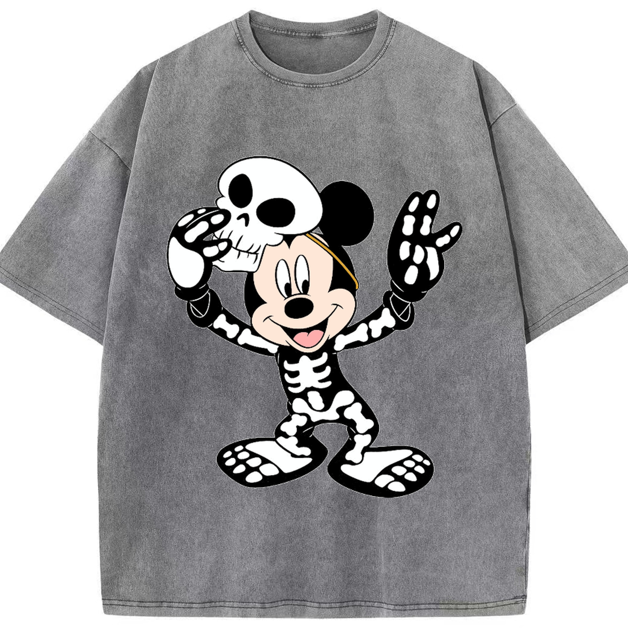 （画像用） ミッキーマウス Mickey Mouse 綿100% ヴィンテージ風 半袖Tシャツ（フロントプリント）
