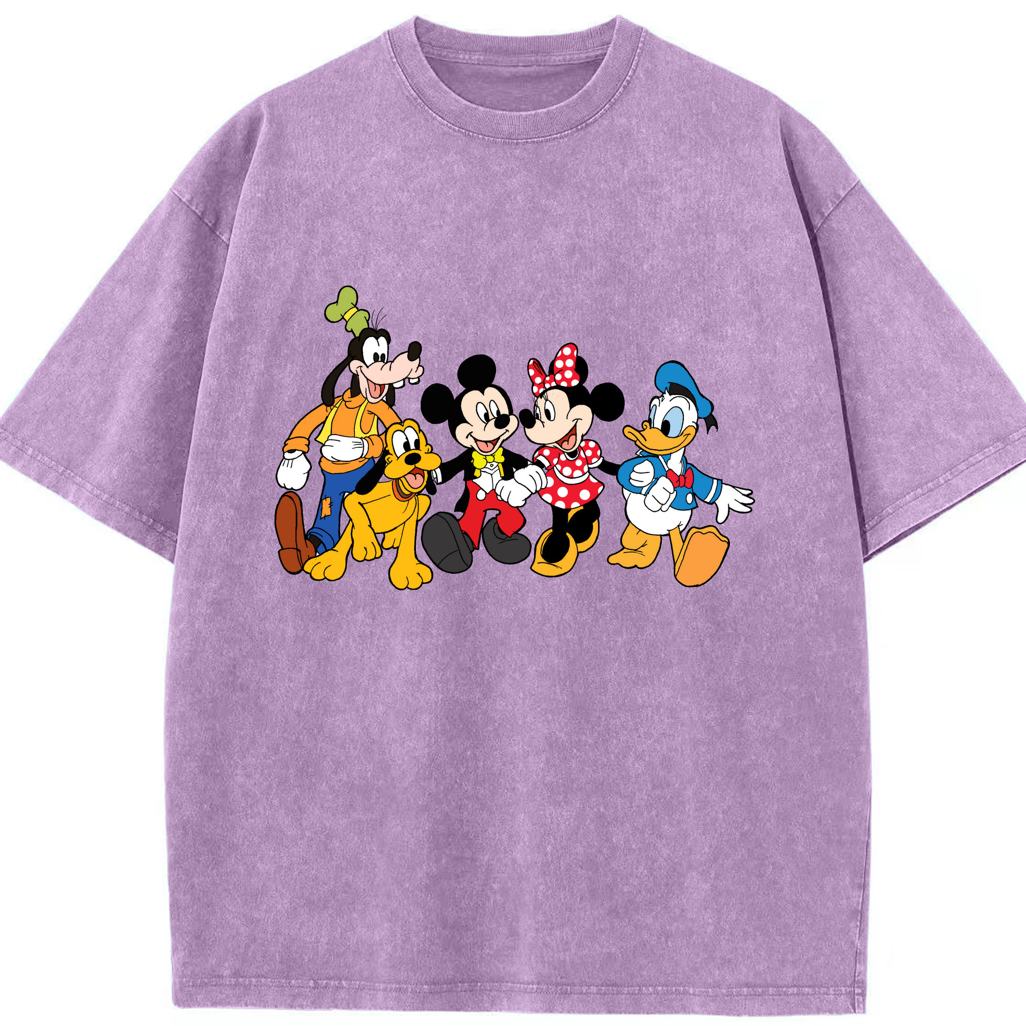 （画像用） ミッキーマウス Mickey Mouse 綿100% ヴィンテージ風 半袖Tシャツ（フロントプリント）