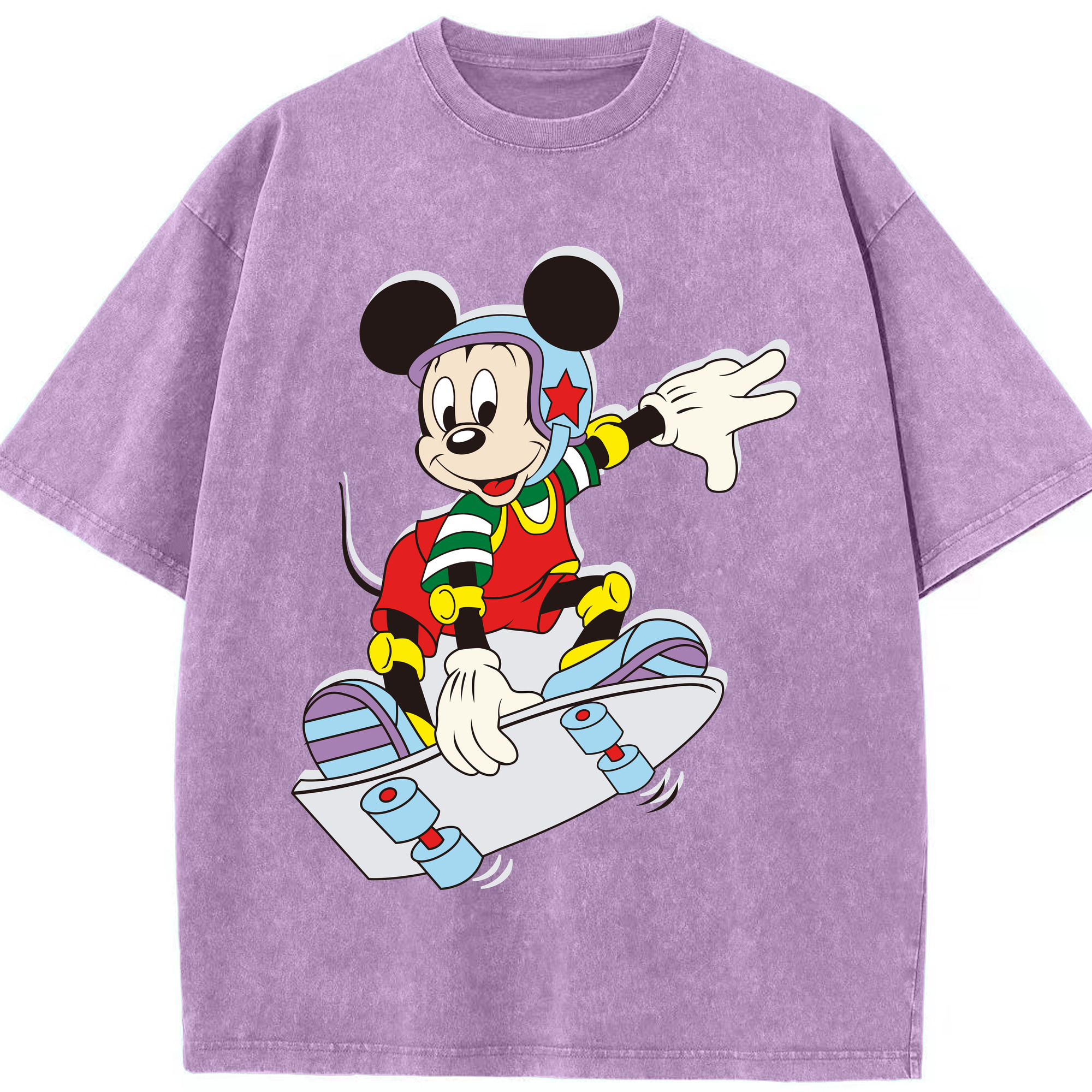 （画像用） ミッキーマウス Mickey Mouse 綿100% ヴィンテージ風 半袖Tシャツ（フロントプリント）