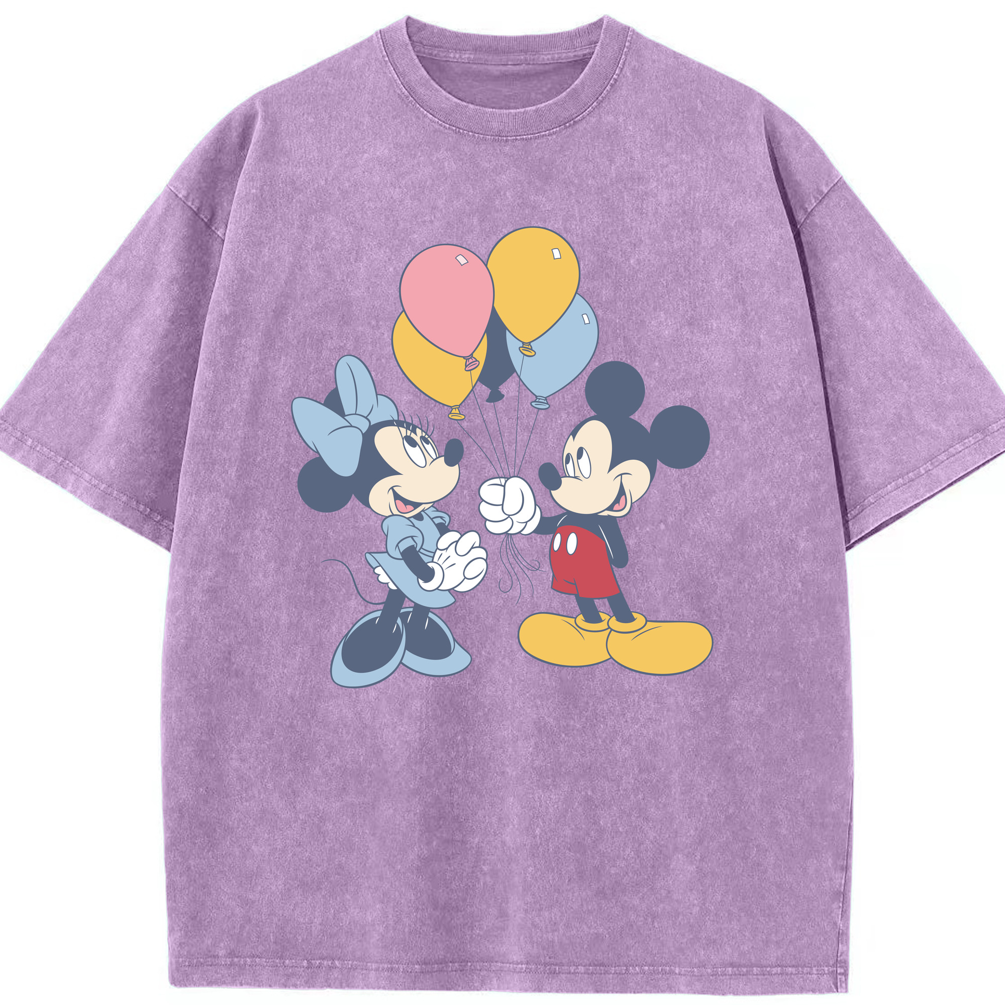 （画像用） ミッキーマウス Mickey Mouse 綿100% ヴィンテージ風 半袖Tシャツ（フロントプリント）