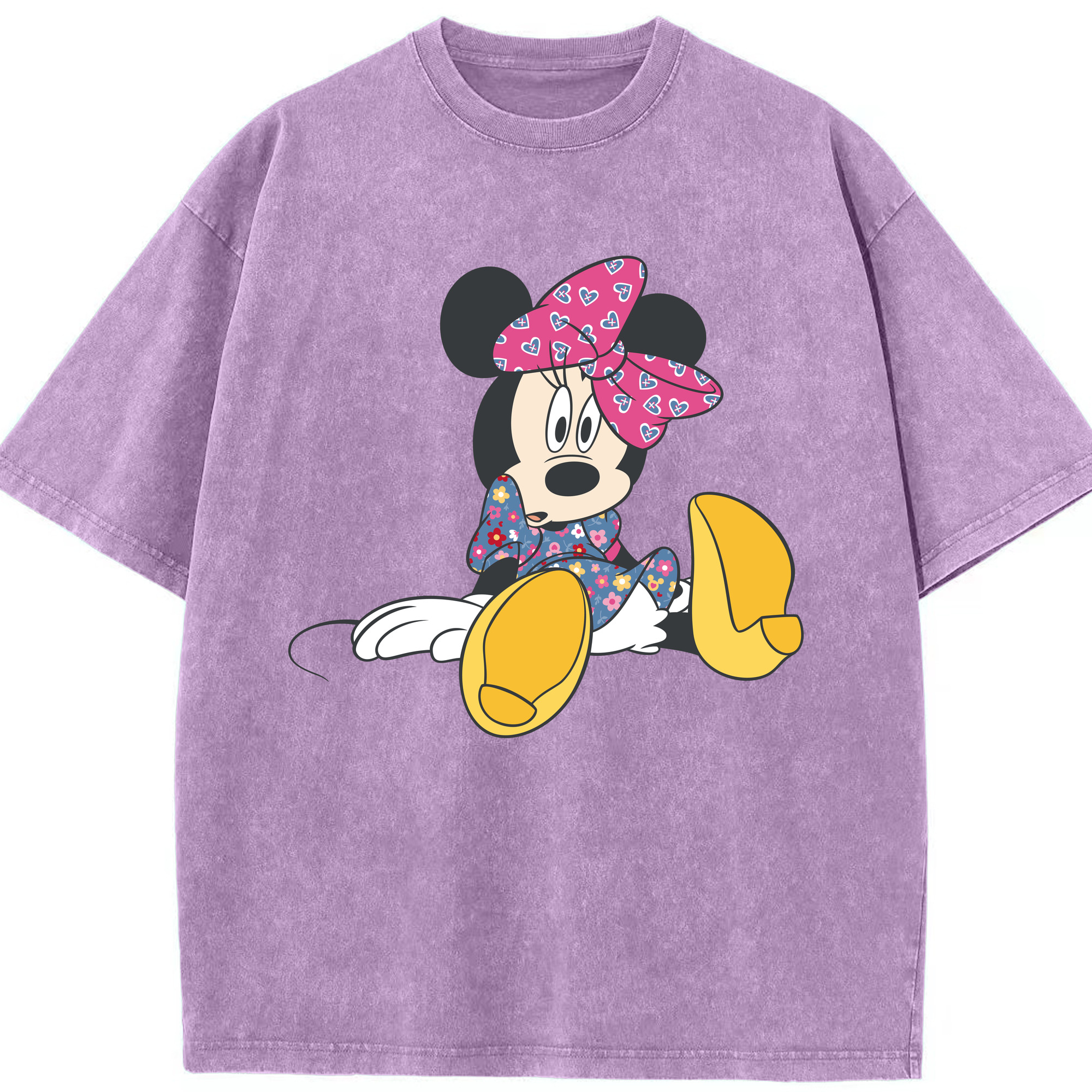 （画像用） ミッキーマウス Mickey Mouse 綿100% ヴィンテージ風 半袖Tシャツ（フロントプリント）
