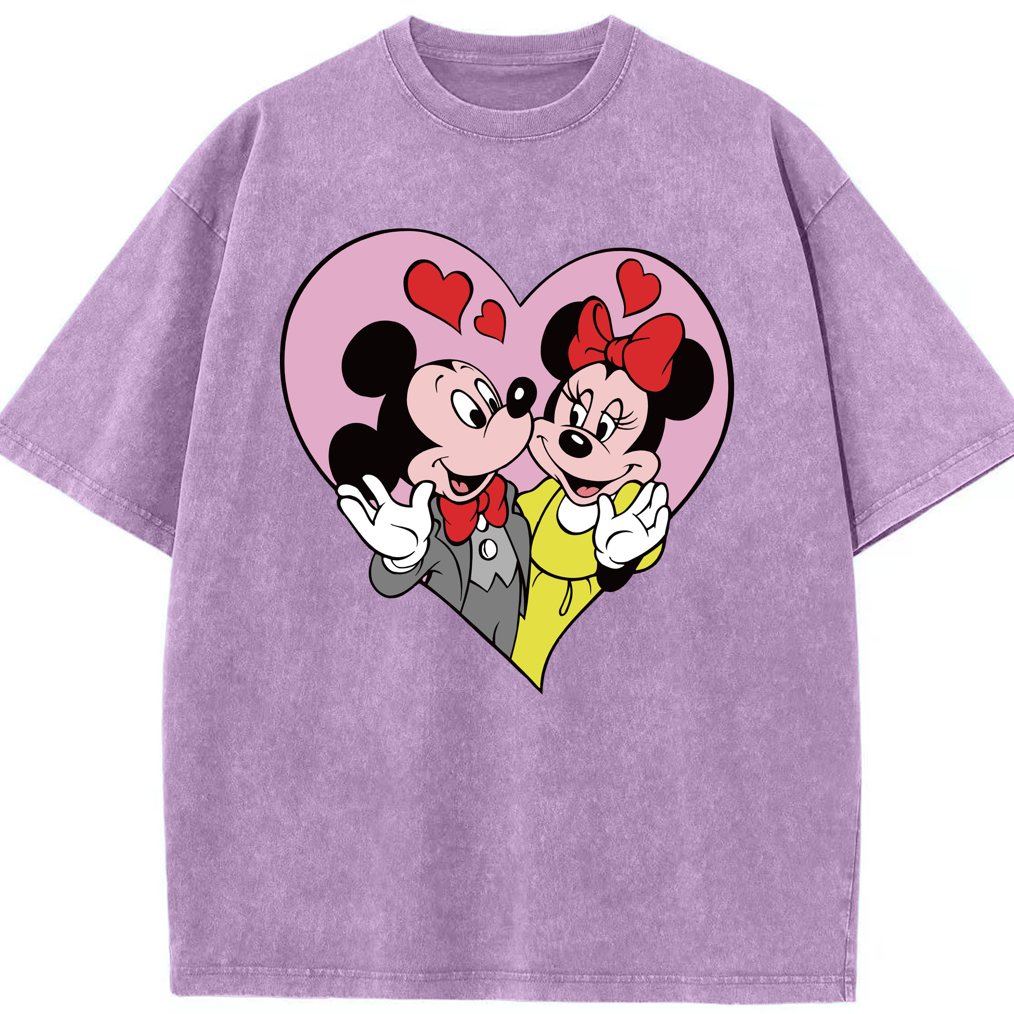 （画像用） ミッキーマウス Mickey Mouse 綿100% ヴィンテージ風 半袖Tシャツ（フロントプリント）
