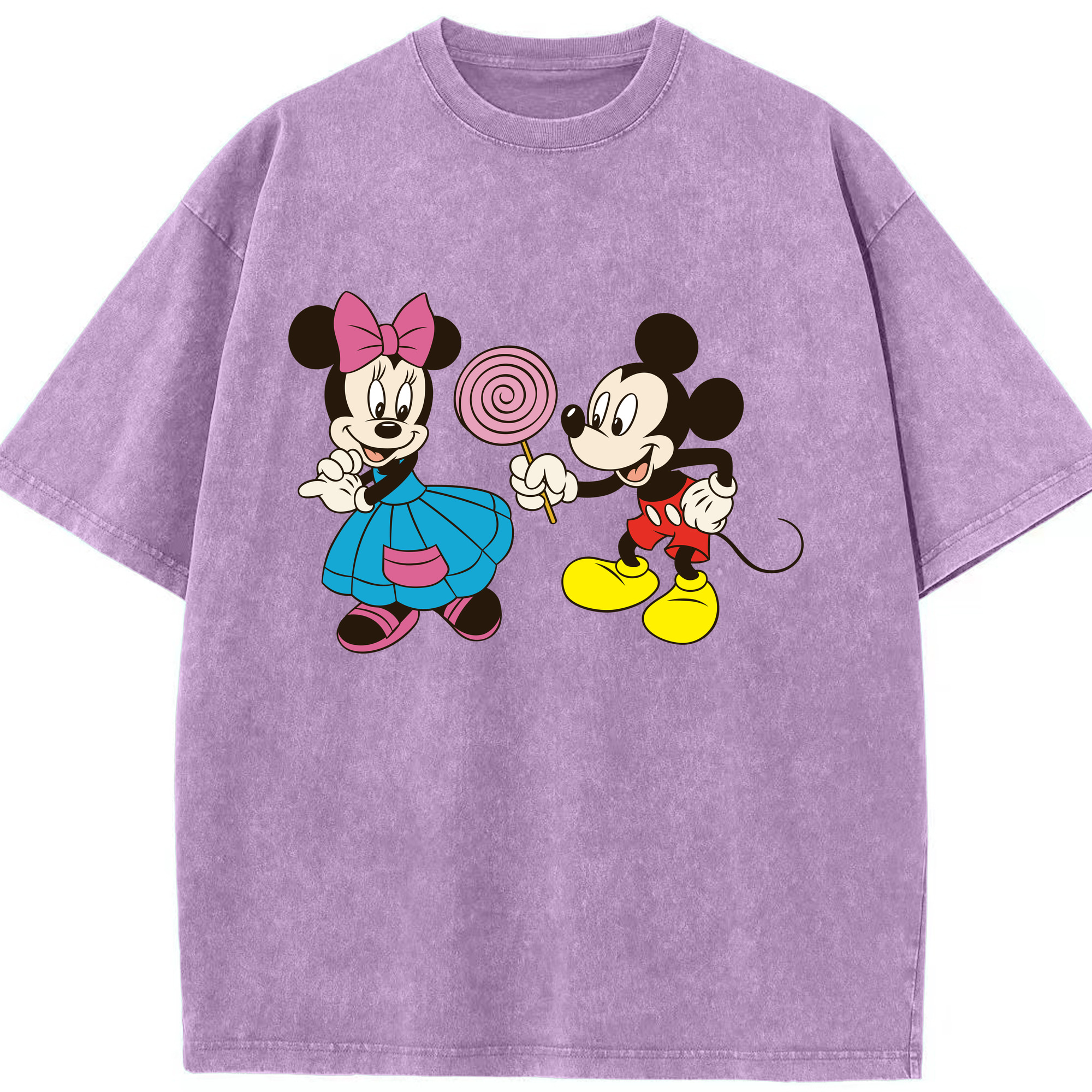 （画像用） ミッキーマウス Mickey Mouse 綿100% ヴィンテージ風 半袖Tシャツ（フロントプリント）