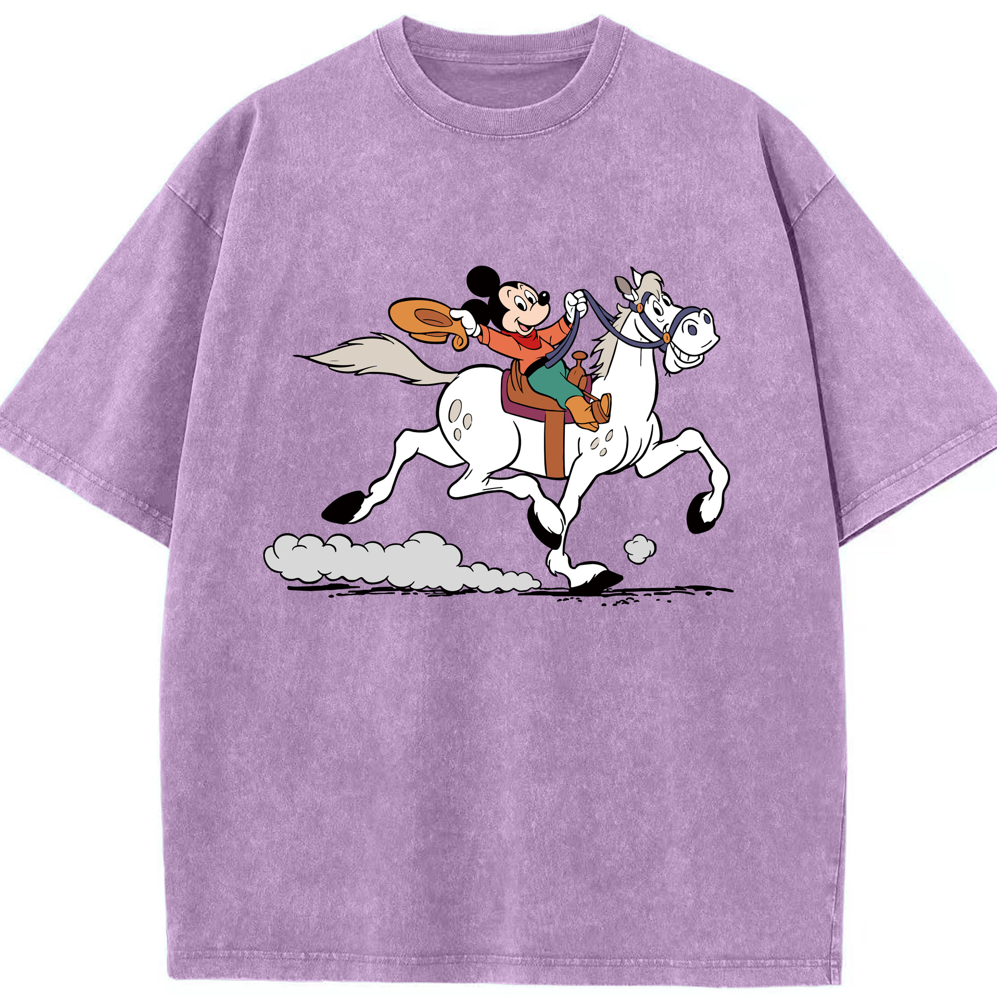 （画像用） ミッキーマウス Mickey Mouse 綿100% ヴィンテージ風 半袖Tシャツ（フロントプリント）
