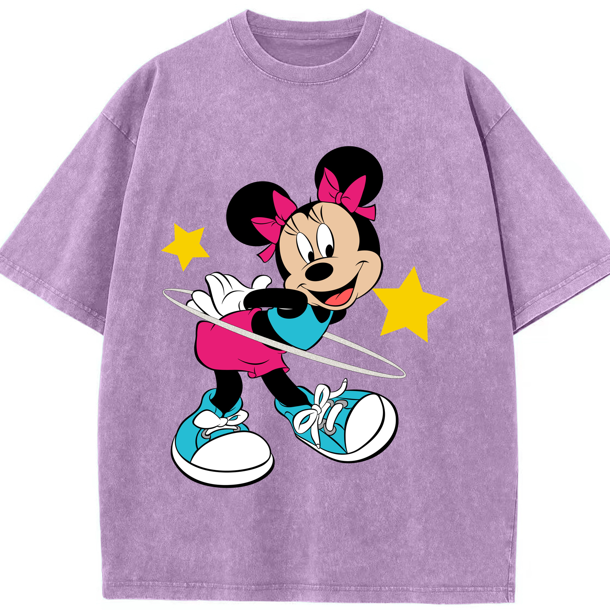 （画像用） ミッキーマウス Mickey Mouse 綿100% ヴィンテージ風 半袖Tシャツ（フロントプリント）
