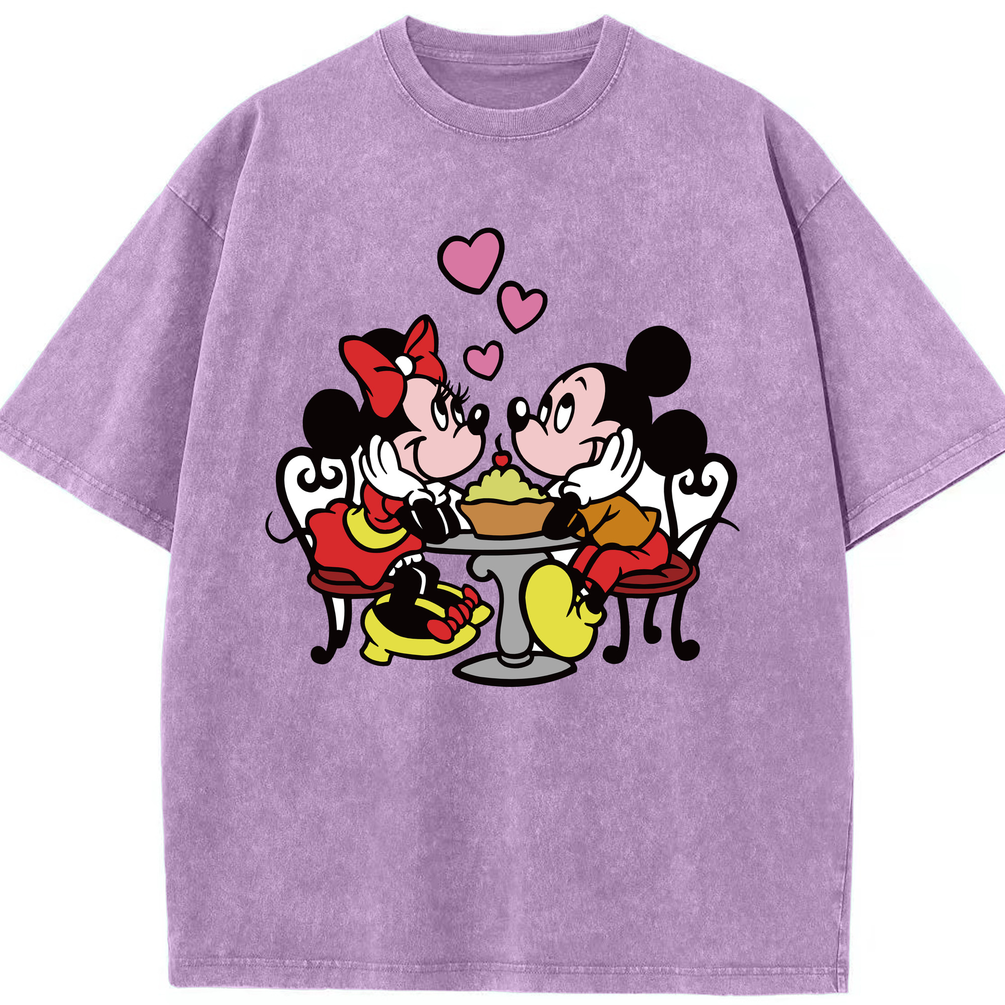 （画像用） ミッキーマウス Mickey Mouse 綿100% ヴィンテージ風 半袖Tシャツ（フロントプリント）