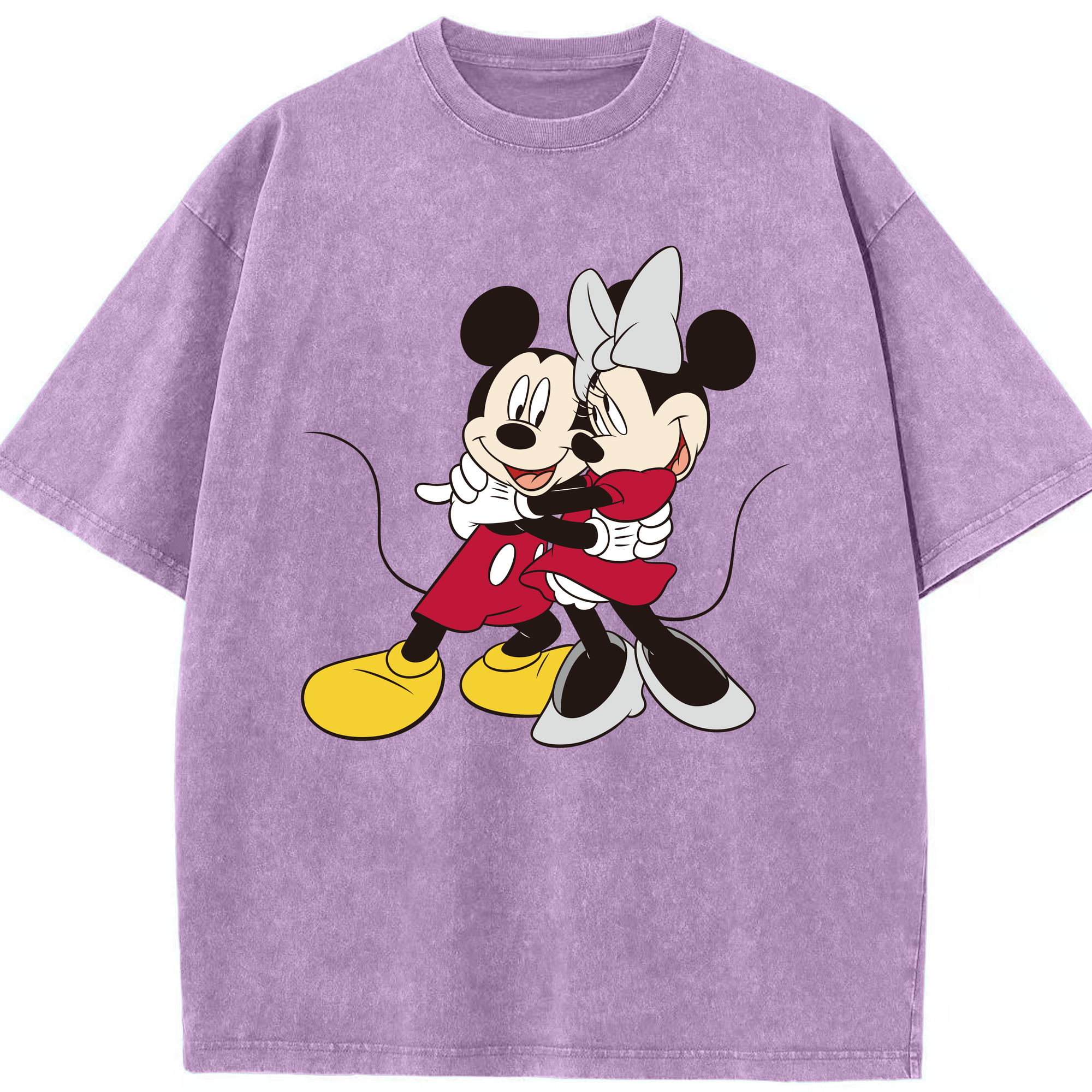 （画像用） ミッキーマウス Mickey Mouse 綿100% ヴィンテージ風 半袖Tシャツ（フロントプリント）