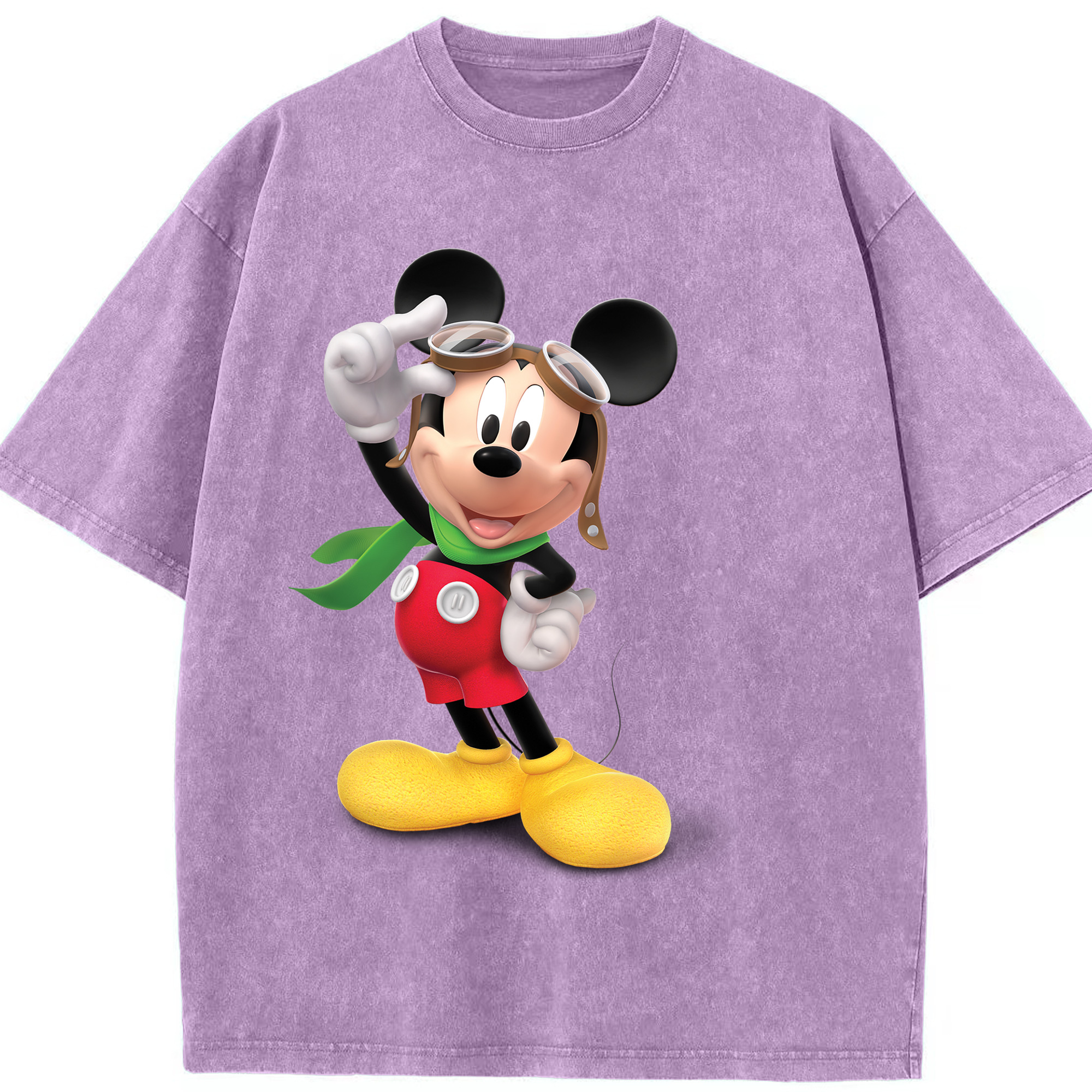 （画像用） ミッキーマウス Mickey Mouse 綿100% ヴィンテージ風 半袖Tシャツ（フロントプリント）