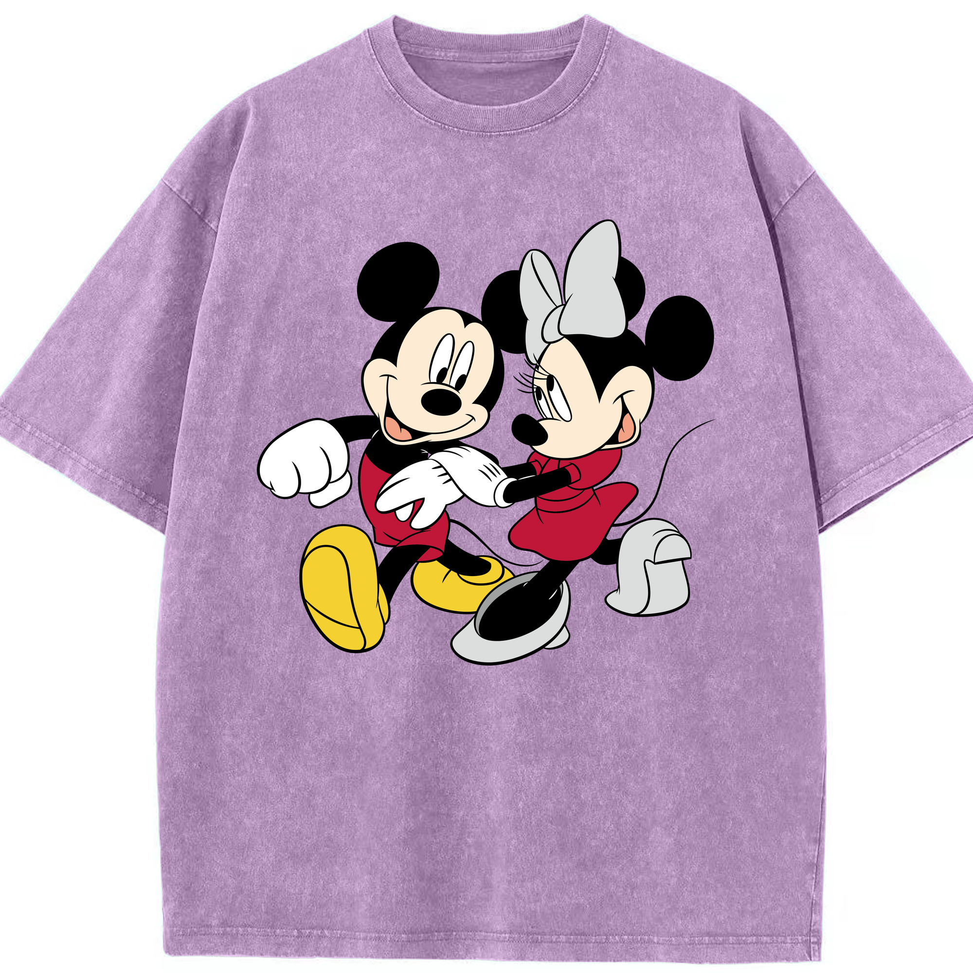 （画像用） ミッキーマウス Mickey Mouse 綿100% ヴィンテージ風 半袖Tシャツ（フロントプリント）