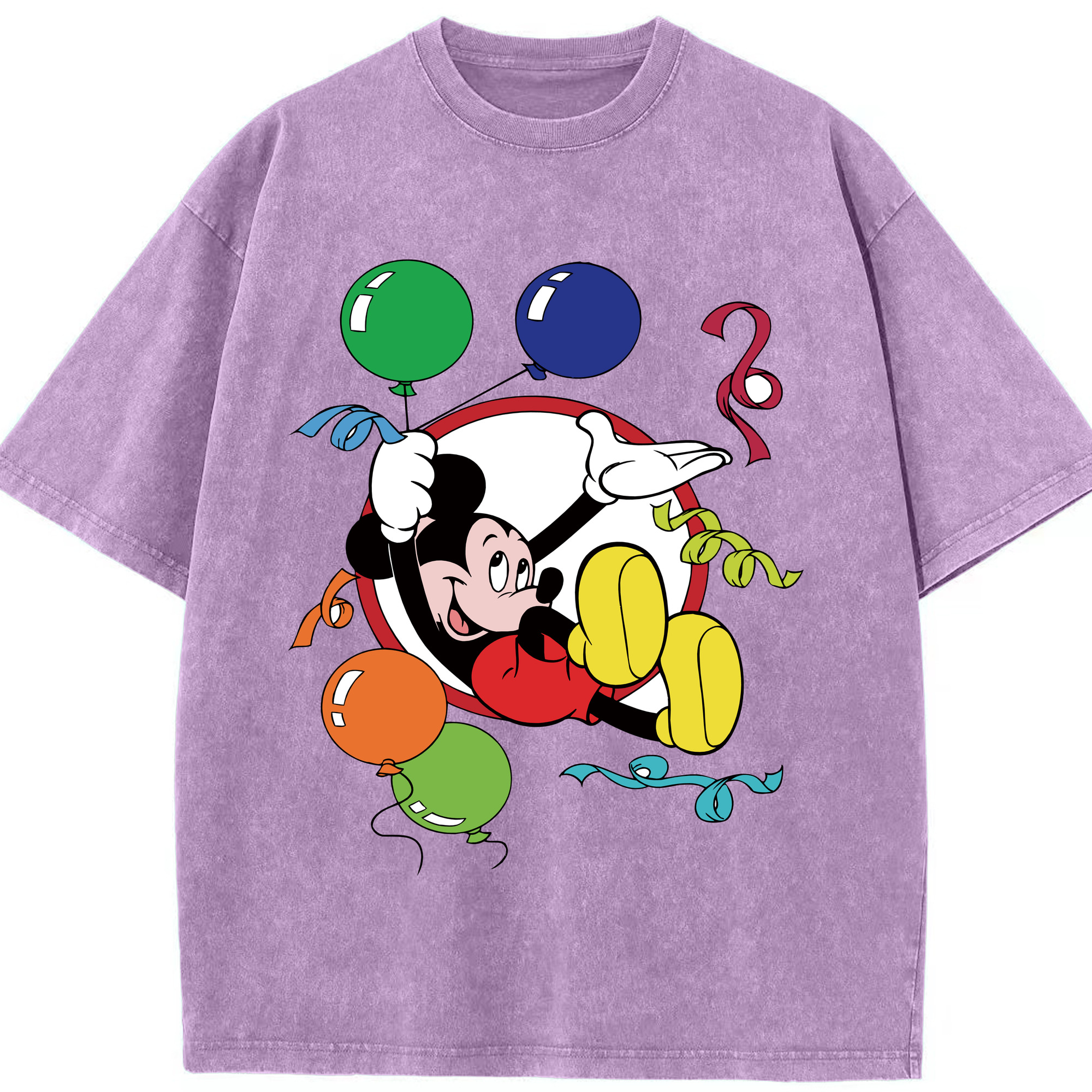 （画像用） ミッキーマウス Mickey Mouse 綿100% ヴィンテージ風 半袖Tシャツ（フロントプリント）
