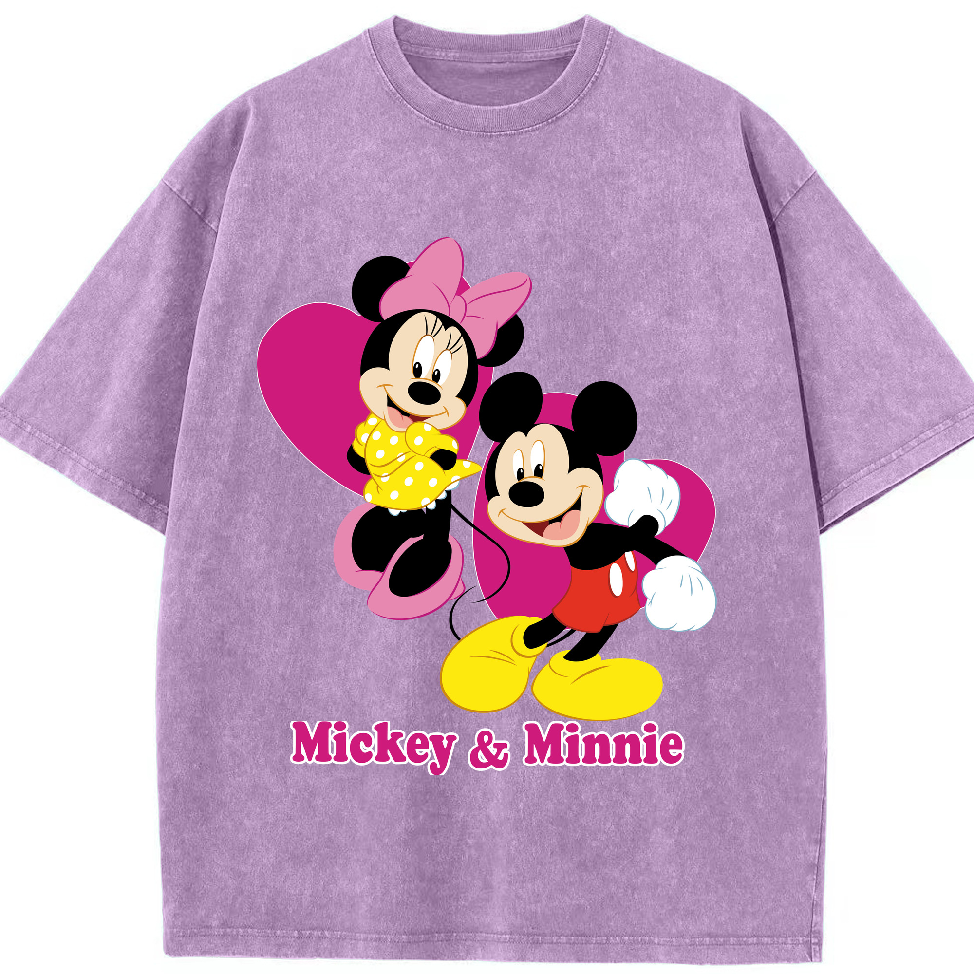 （画像用） ミッキーマウス Mickey Mouse 綿100% ヴィンテージ風 半袖Tシャツ（フロントプリント）
