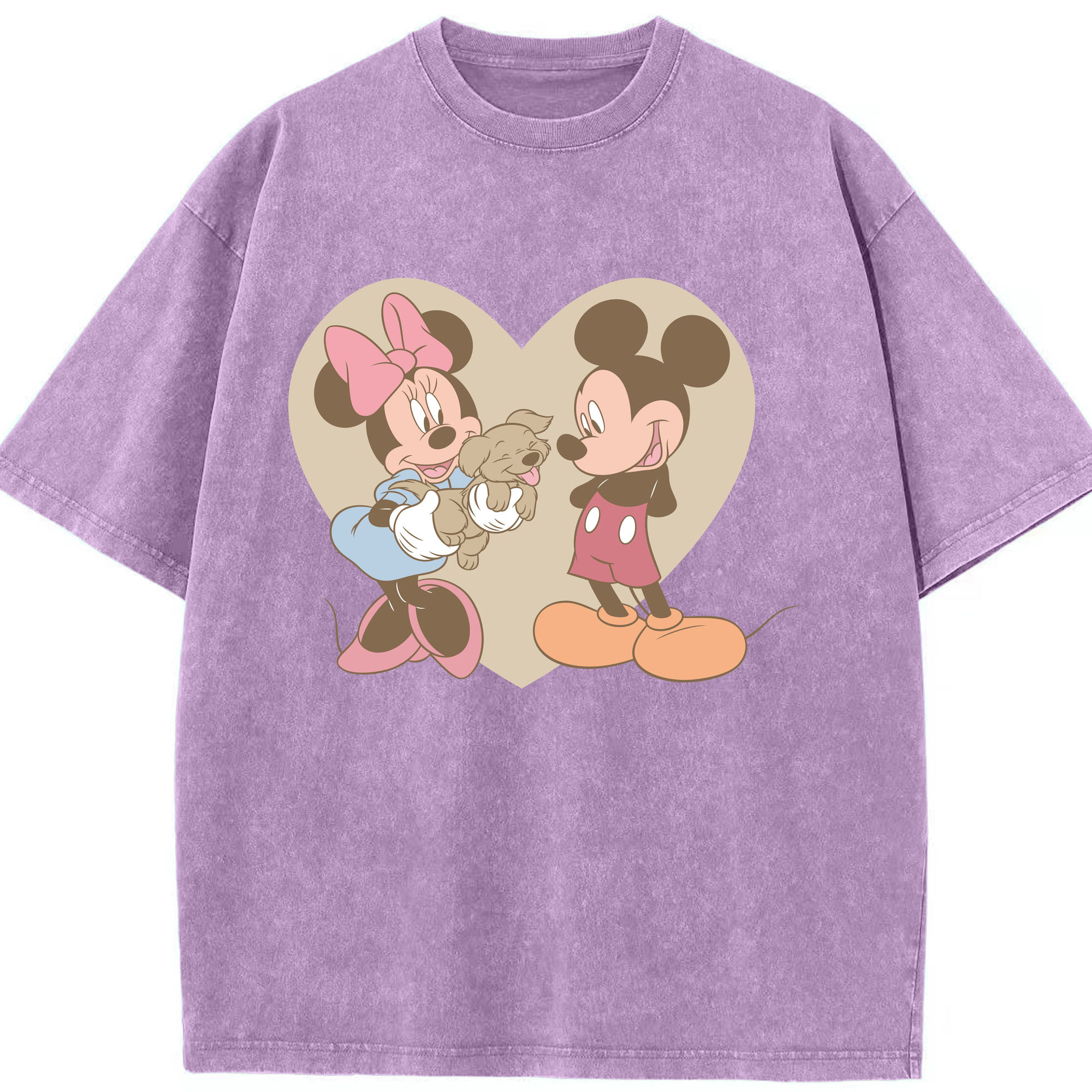 （画像用） ミッキーマウス Mickey Mouse 綿100% ヴィンテージ風 半袖Tシャツ（フロントプリント）