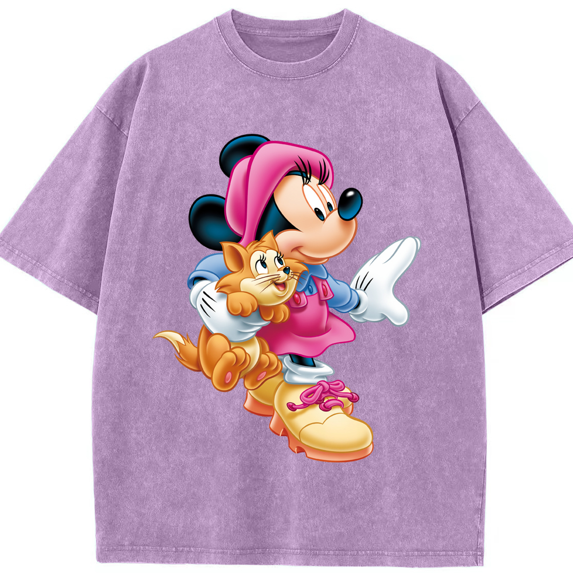 （画像用） ミッキーマウス Mickey Mouse 綿100% ヴィンテージ風 半袖Tシャツ（フロントプリント）