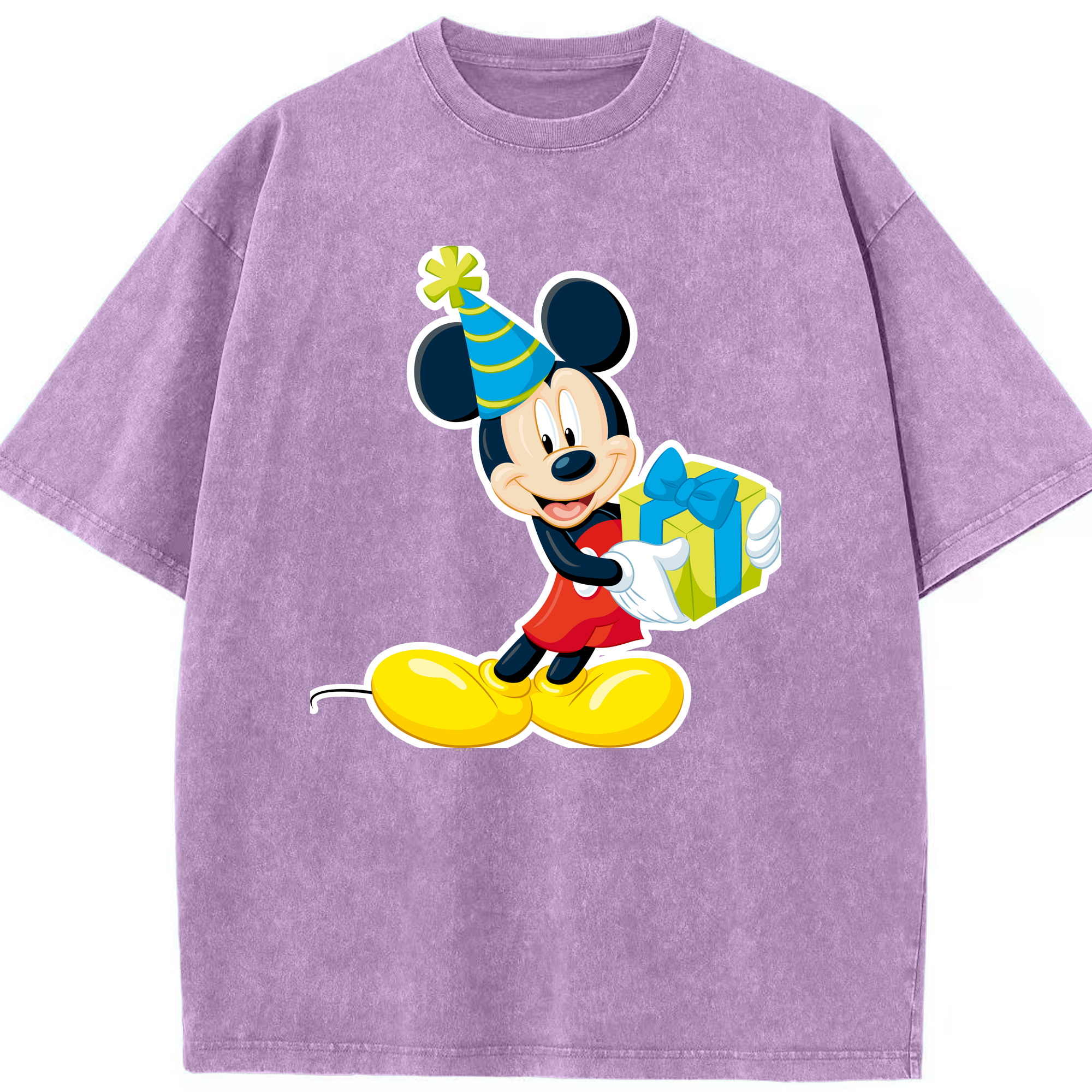 （画像用） ミッキーマウス Mickey Mouse 綿100% ヴィンテージ風 半袖Tシャツ（フロントプリント）
