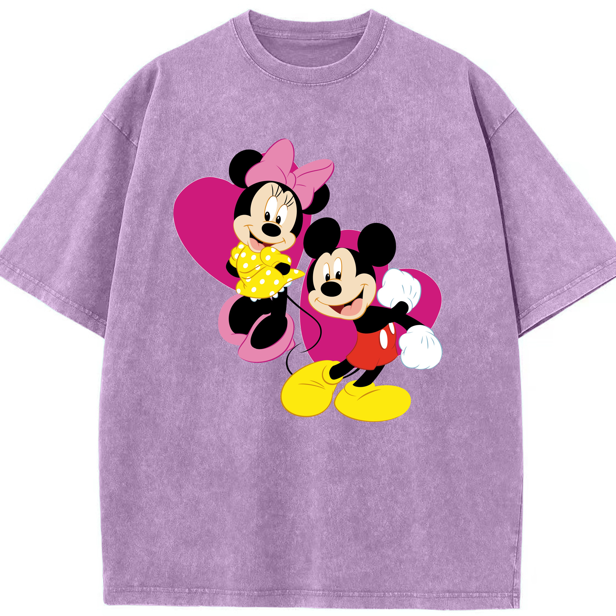 （画像用） ミッキーマウス Mickey Mouse 綿100% ヴィンテージ風 半袖Tシャツ（フロントプリント）