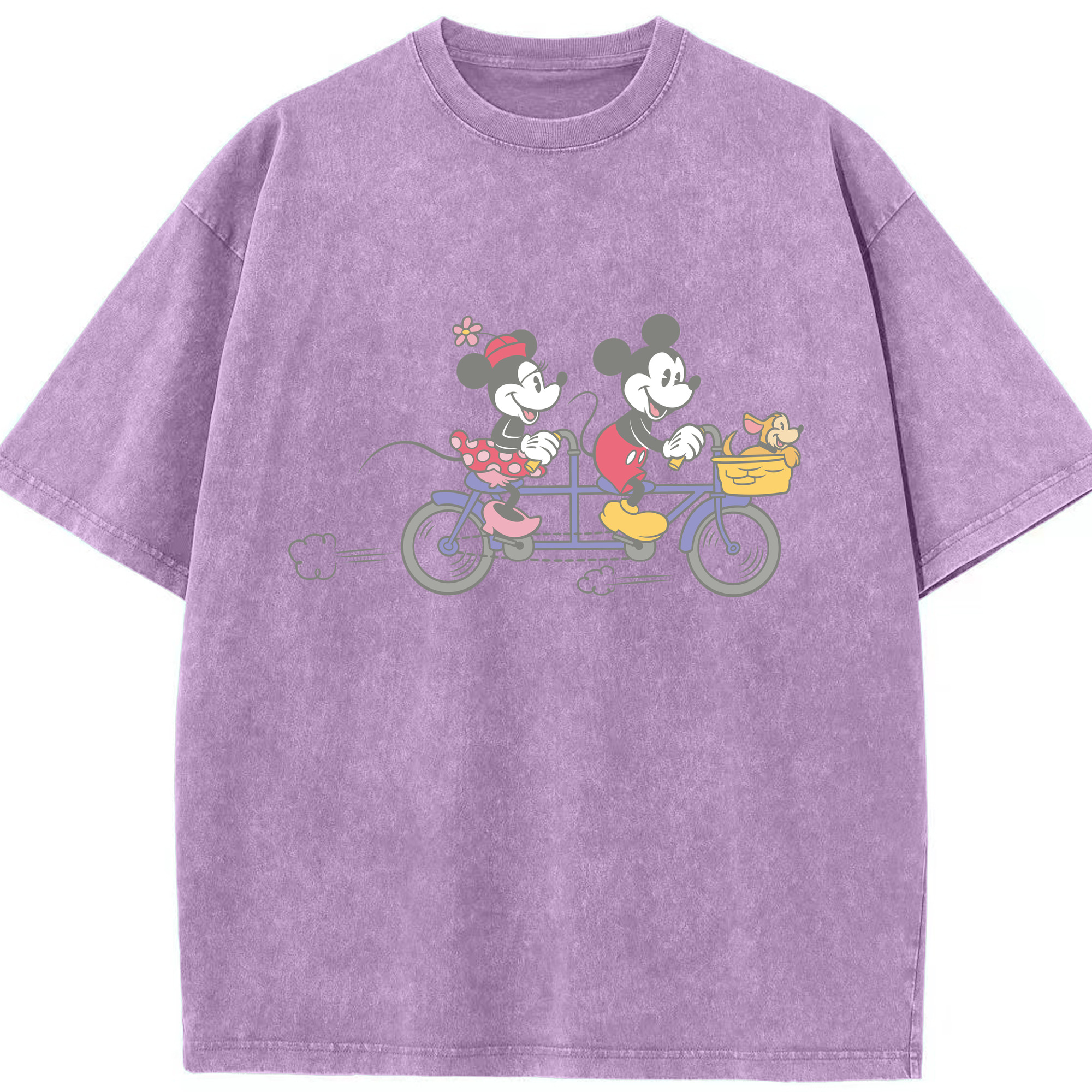 （画像用） ミッキーマウス Mickey Mouse 綿100% ヴィンテージ風 半袖Tシャツ（フロントプリント）