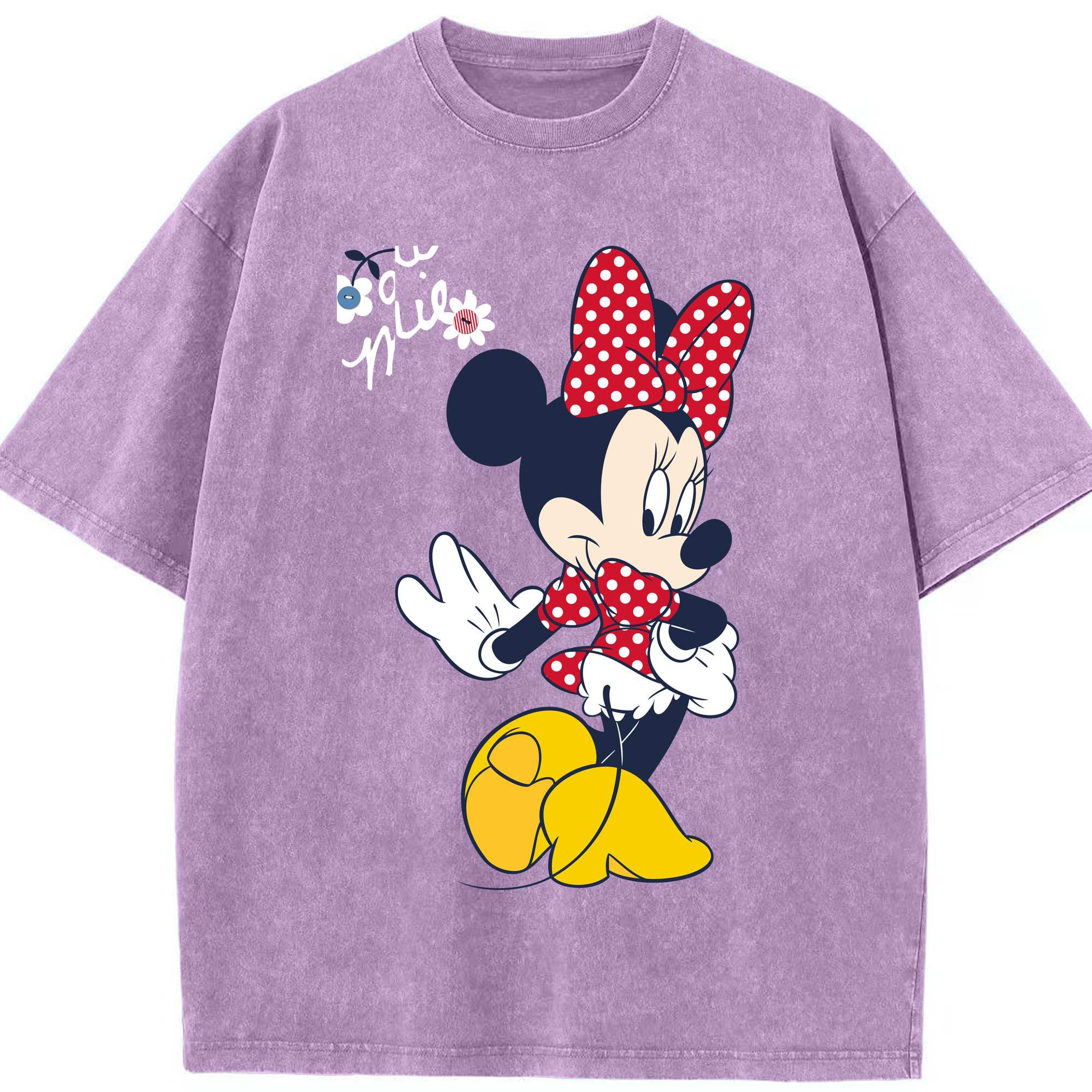 （画像用） ミッキーマウス Mickey Mouse 綿100% ヴィンテージ風 半袖Tシャツ（フロントプリント）