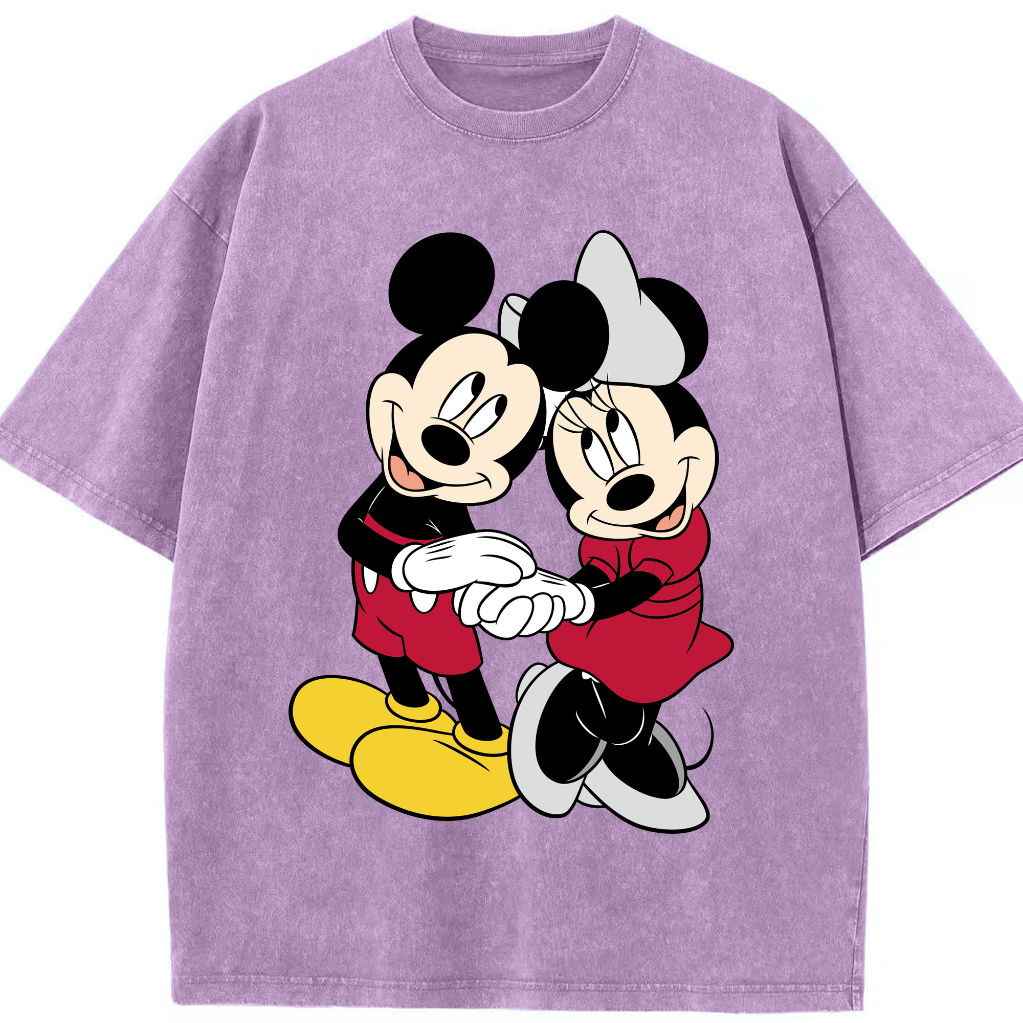 （画像用） ミッキーマウス Mickey Mouse 綿100% ヴィンテージ風 半袖Tシャツ（フロントプリント）