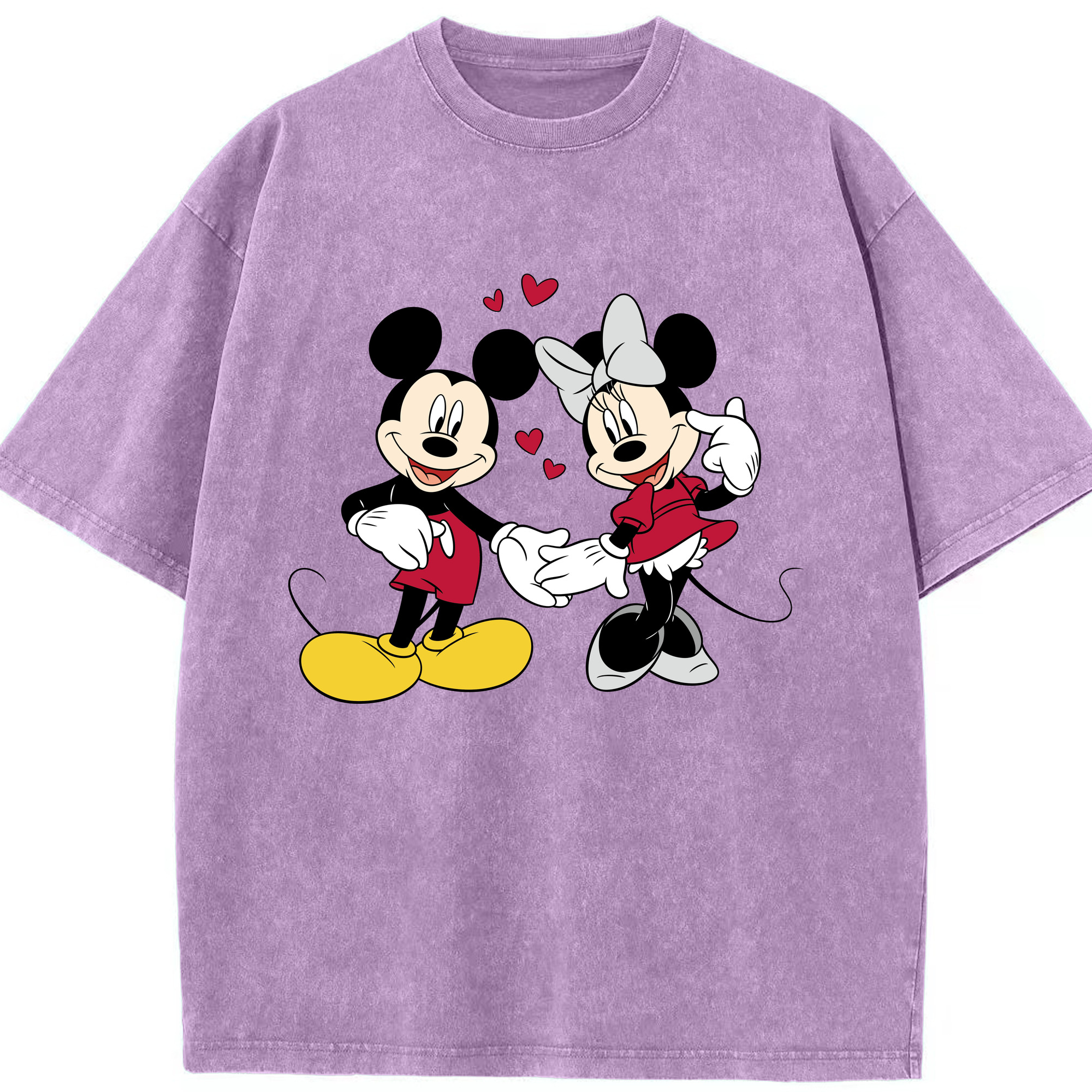 （画像用） ミッキーマウス Mickey Mouse 綿100% ヴィンテージ風 半袖Tシャツ（フロントプリント）