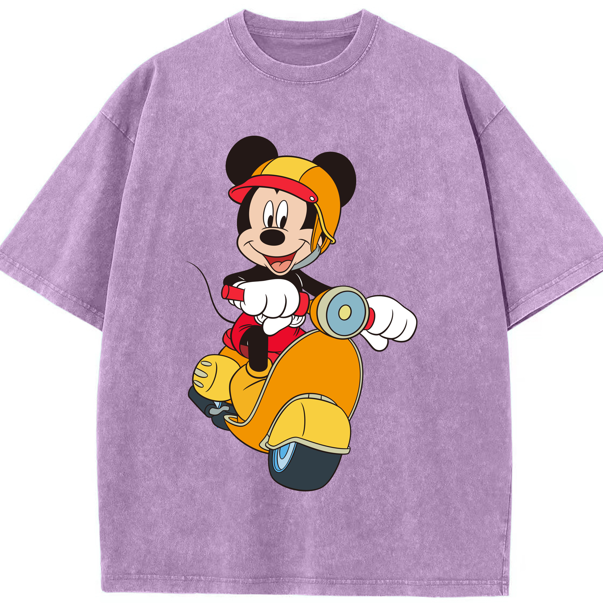 （画像用） ミッキーマウス Mickey Mouse 綿100% ヴィンテージ風 半袖Tシャツ（フロントプリント）