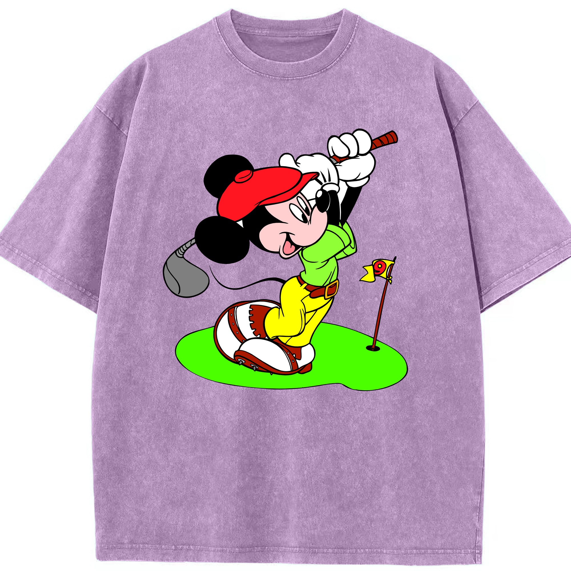 （画像用） ミッキーマウス Mickey Mouse 綿100% ヴィンテージ風 半袖Tシャツ（フロントプリント）