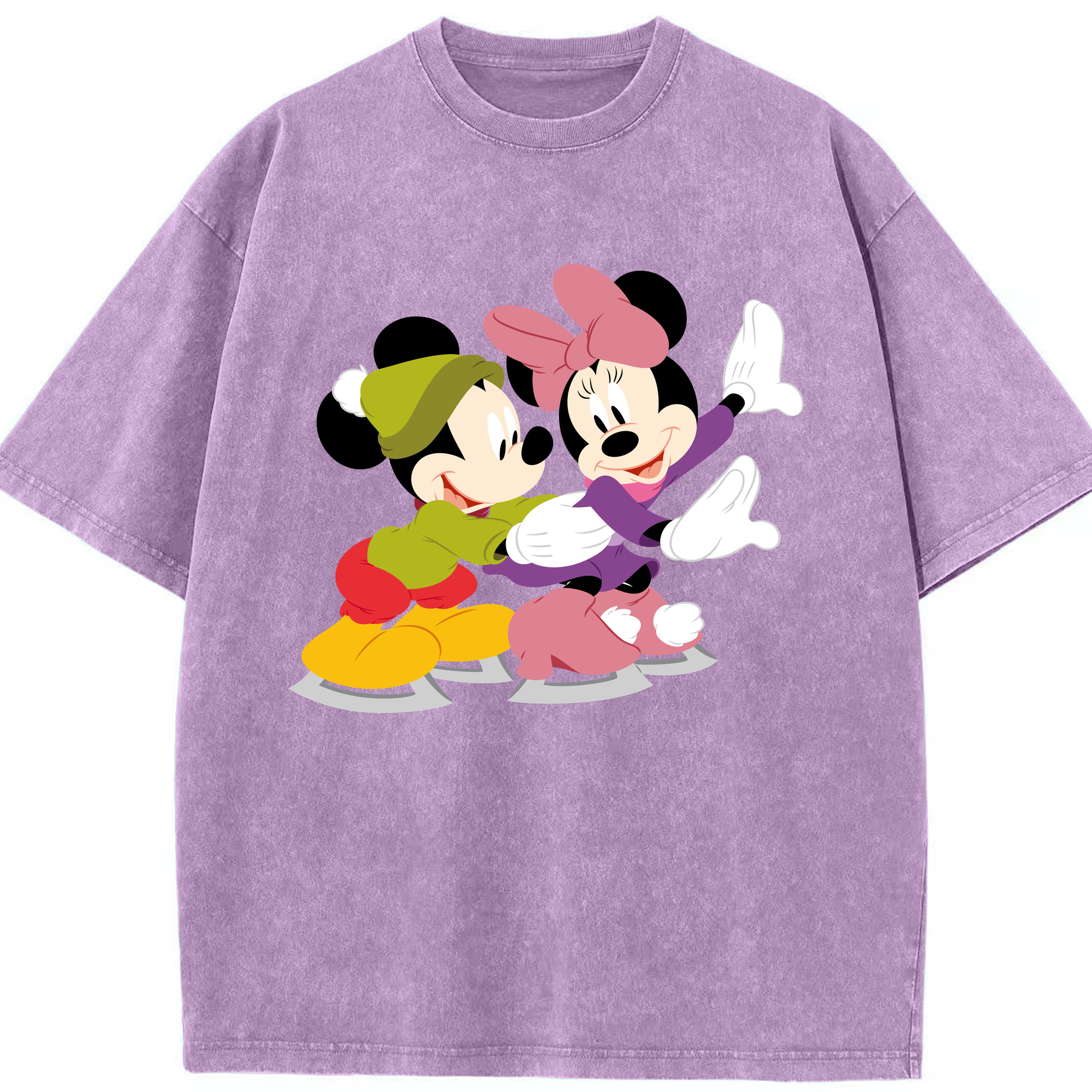（画像用） ミッキーマウス Mickey Mouse 綿100% ヴィンテージ風 半袖Tシャツ（フロントプリント）