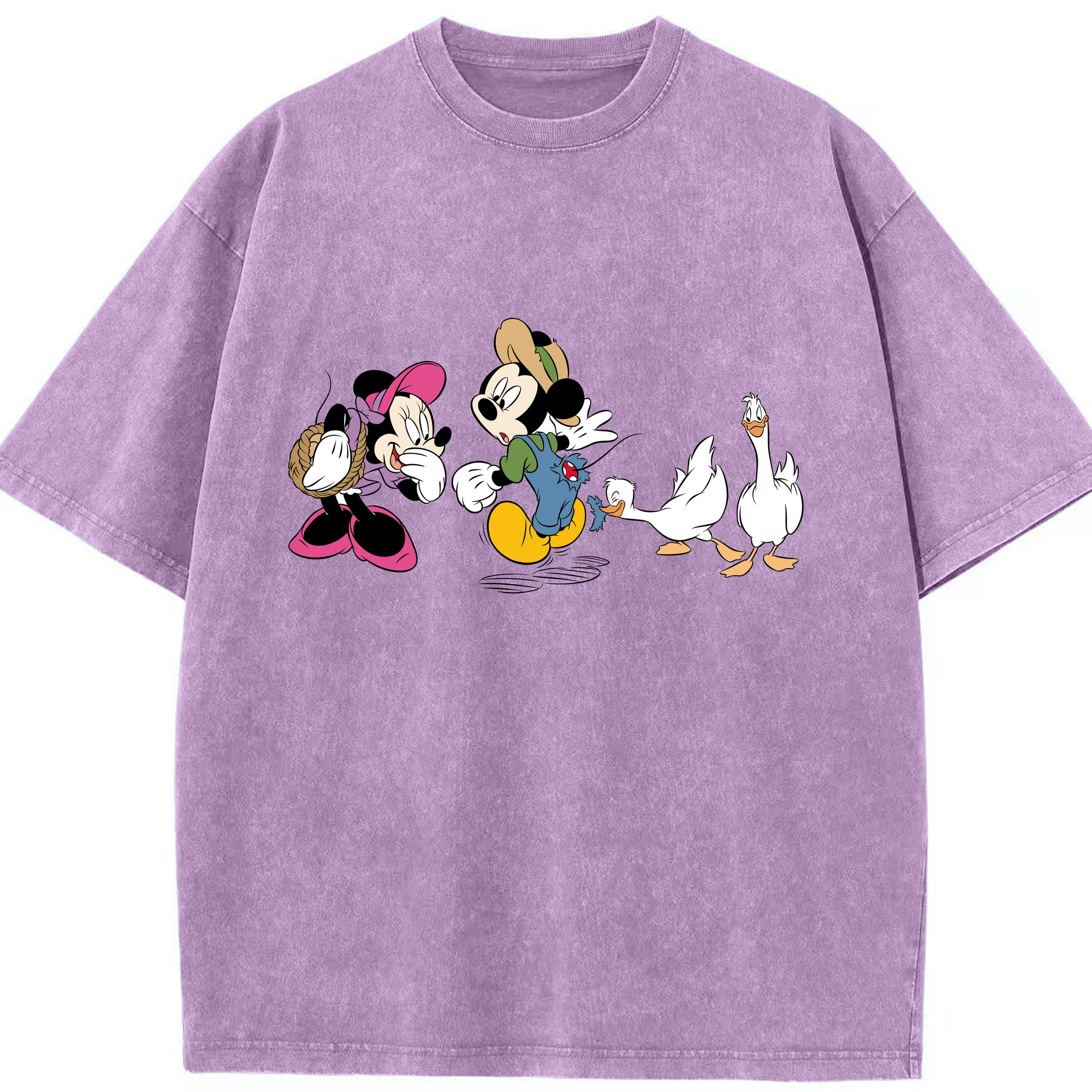 （画像用） ミッキーマウス Mickey Mouse 綿100% ヴィンテージ風 半袖Tシャツ（フロントプリント）
