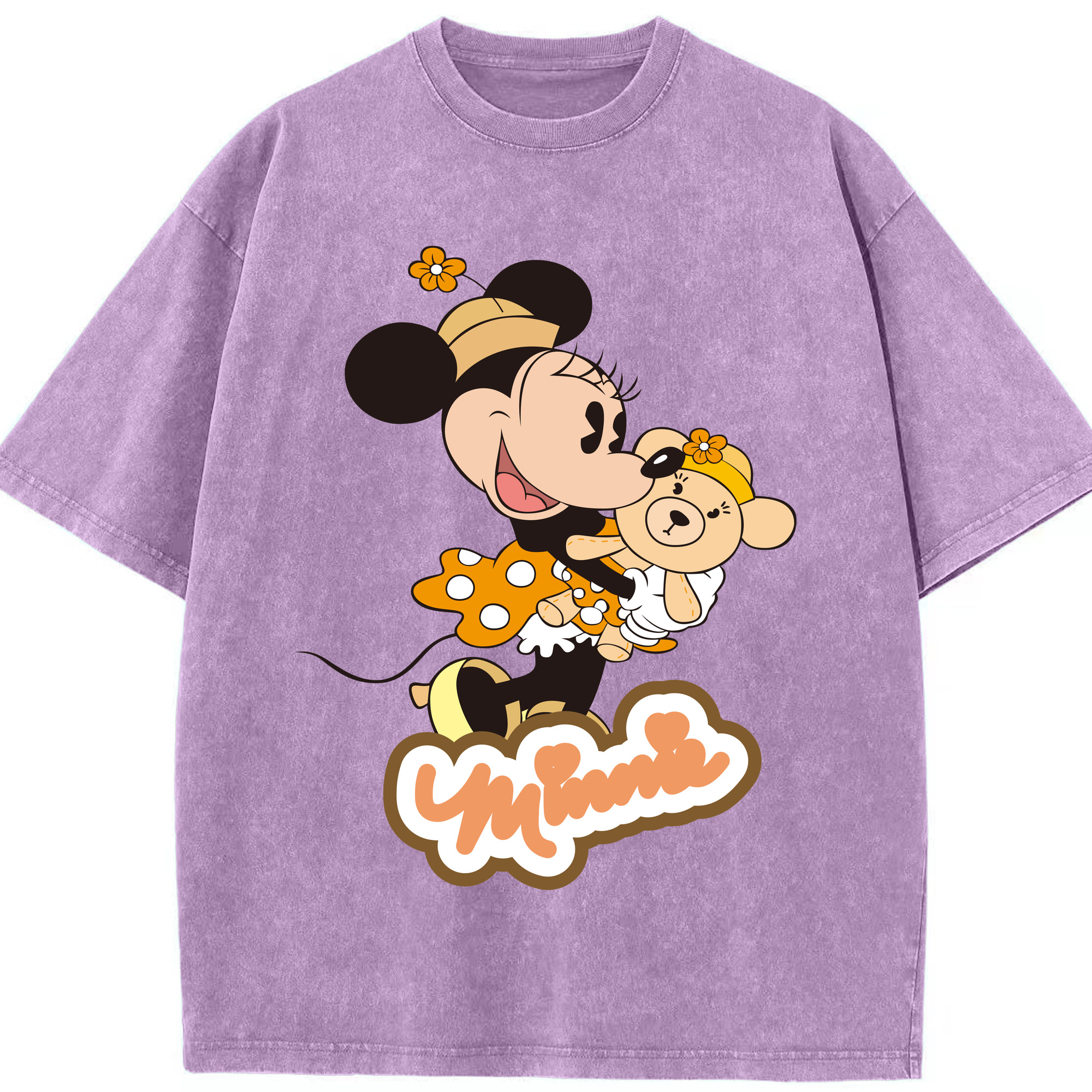 （画像用） ミッキーマウス Mickey Mouse 綿100% ヴィンテージ風 半袖Tシャツ（フロントプリント）