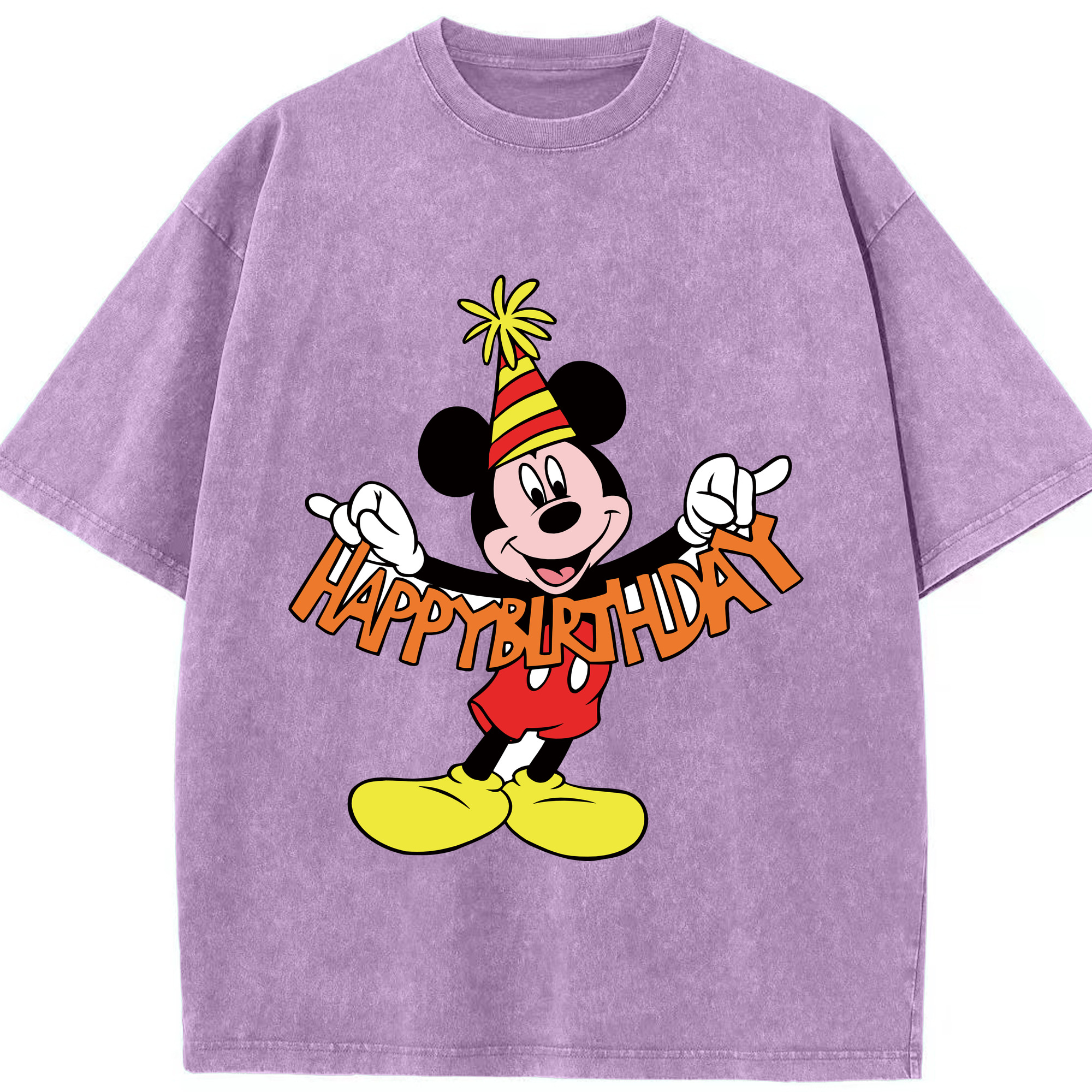 （画像用） ミッキーマウス Mickey Mouse 綿100% ヴィンテージ風 半袖Tシャツ（フロントプリント）