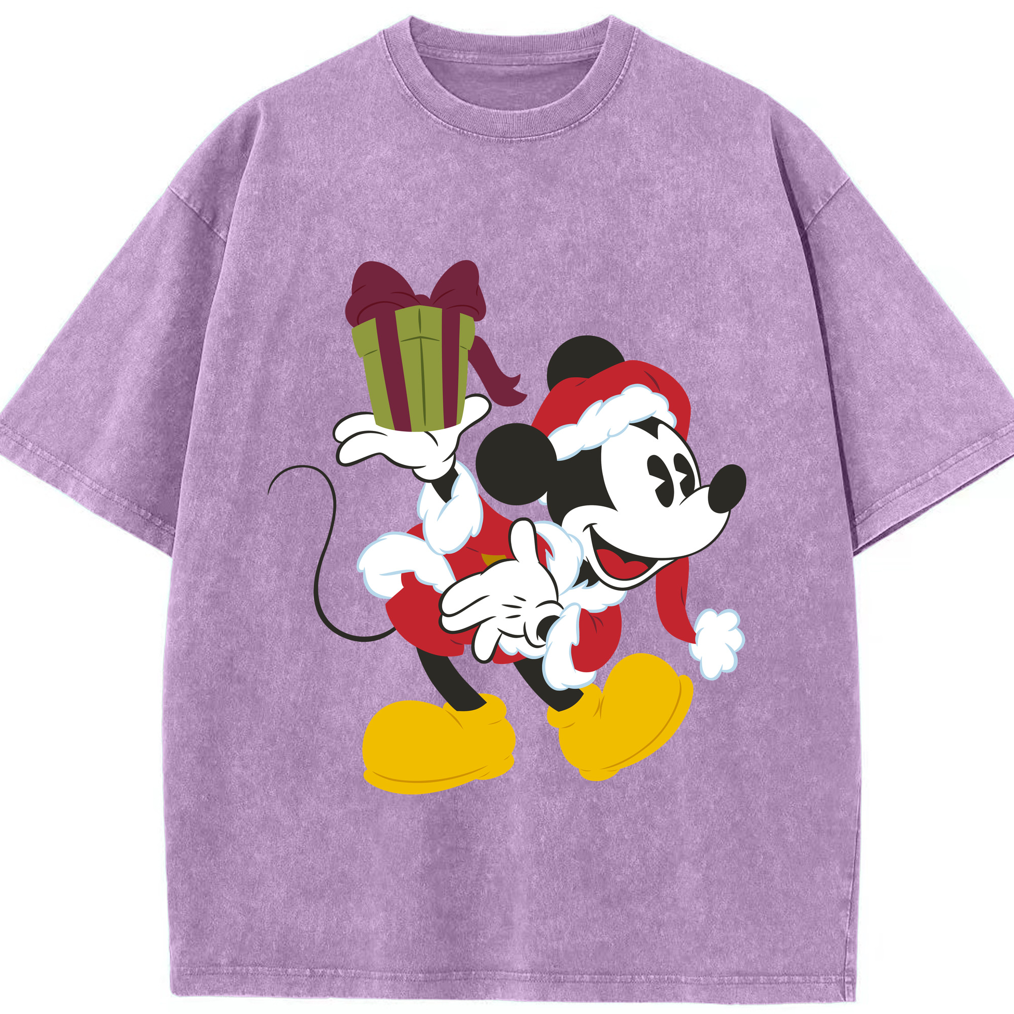 （画像用） ミッキーマウス Mickey Mouse 綿100% ヴィンテージ風 半袖Tシャツ（フロントプリント）