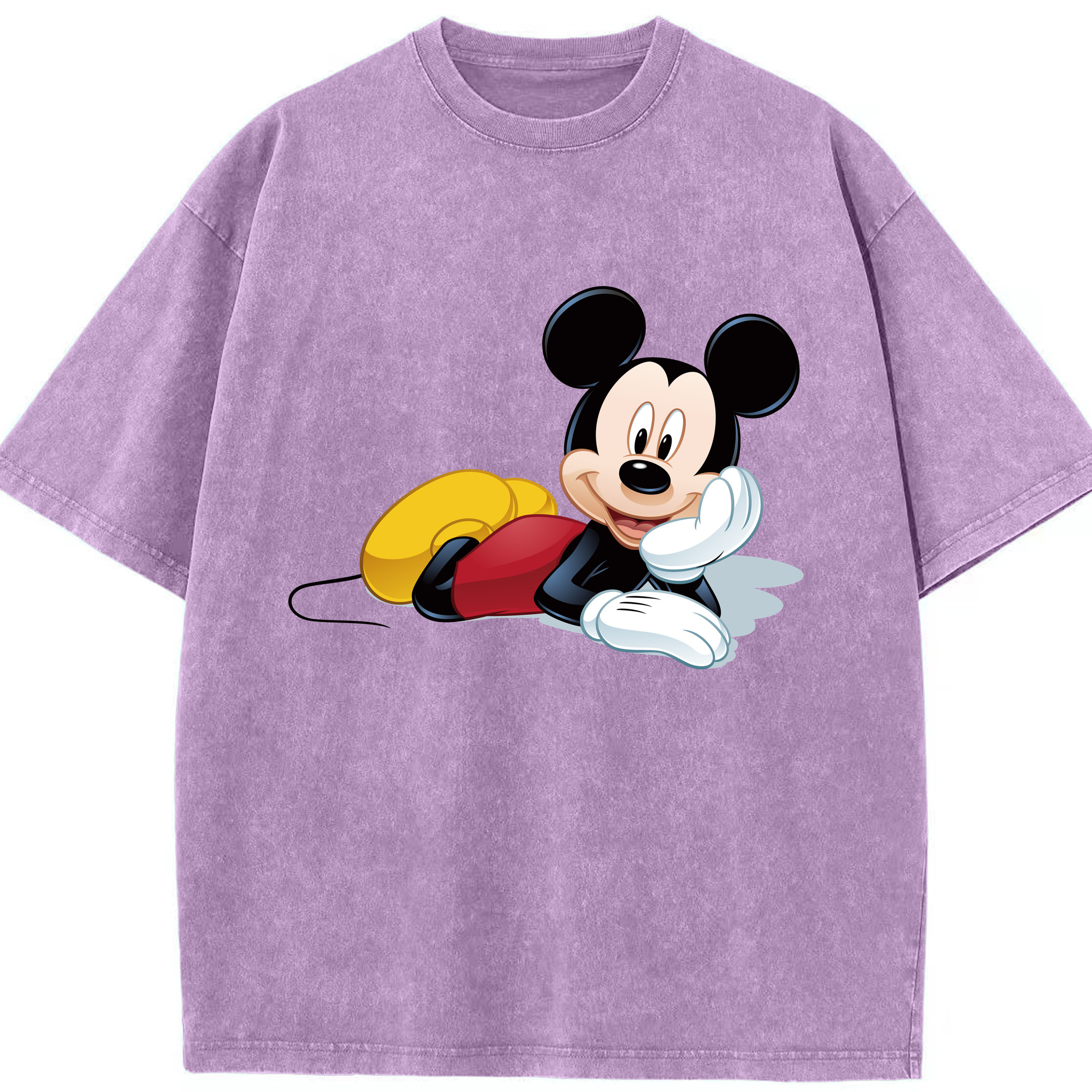 （画像用） ミッキーマウス Mickey Mouse 綿100% ヴィンテージ風 半袖Tシャツ（フロントプリント）