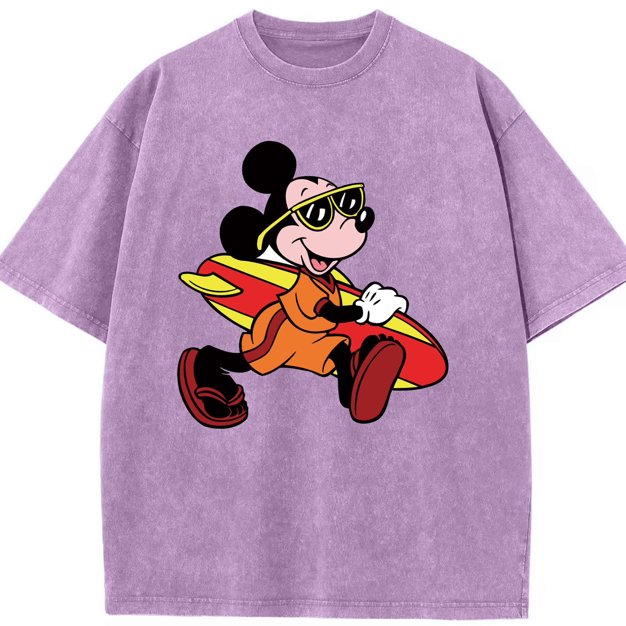 （画像用） ミッキーマウス Mickey Mouse 綿100% ヴィンテージ風 半袖Tシャツ（フロントプリント）