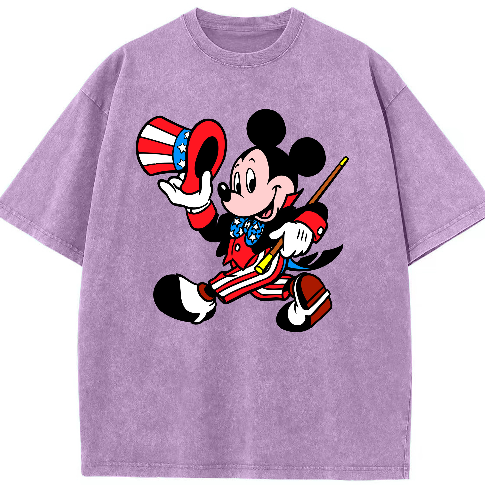 （画像用） ミッキーマウス Mickey Mouse 綿100% ヴィンテージ風 半袖Tシャツ（フロントプリント）