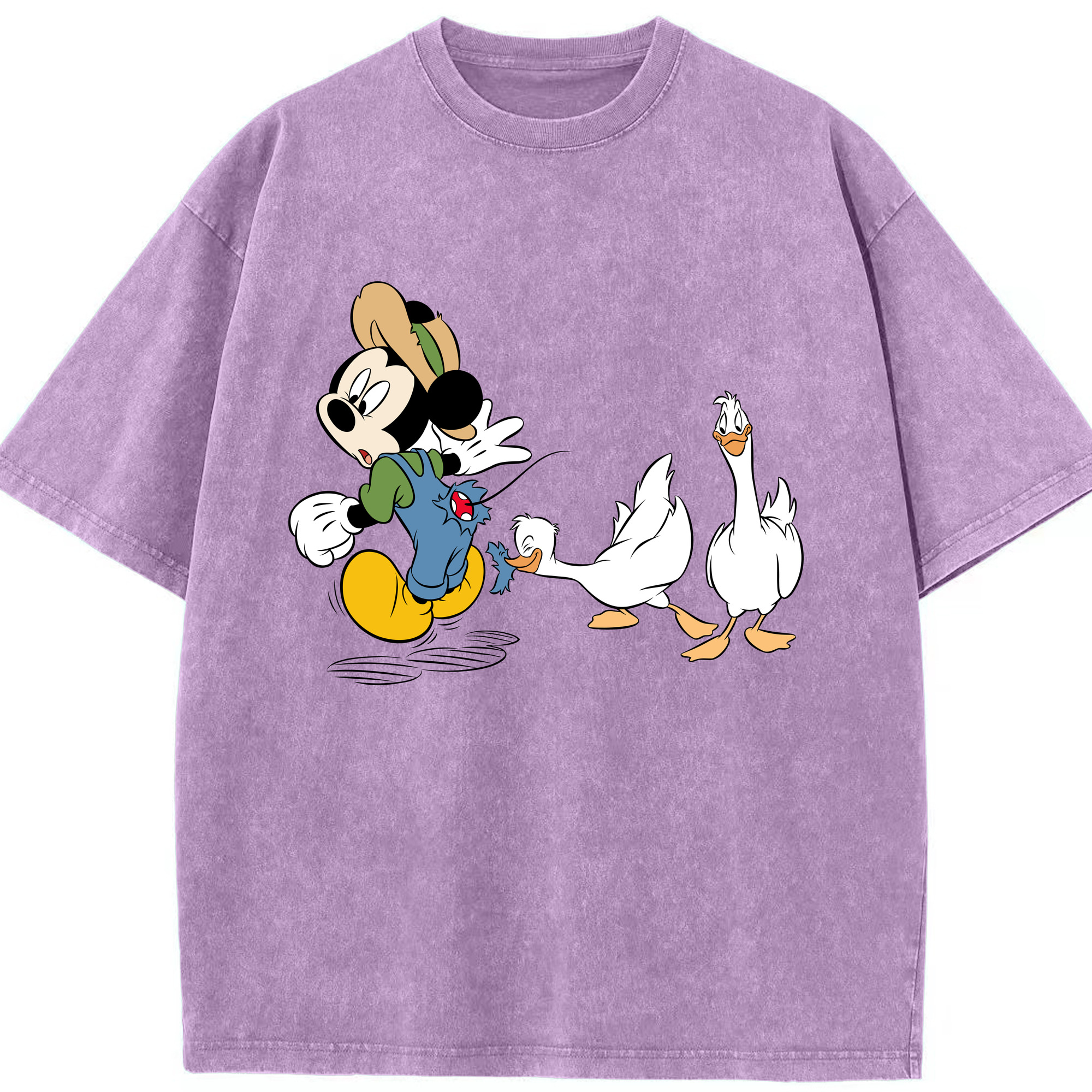 （画像用） ミッキーマウス Mickey Mouse 綿100% ヴィンテージ風 半袖Tシャツ（フロントプリント）